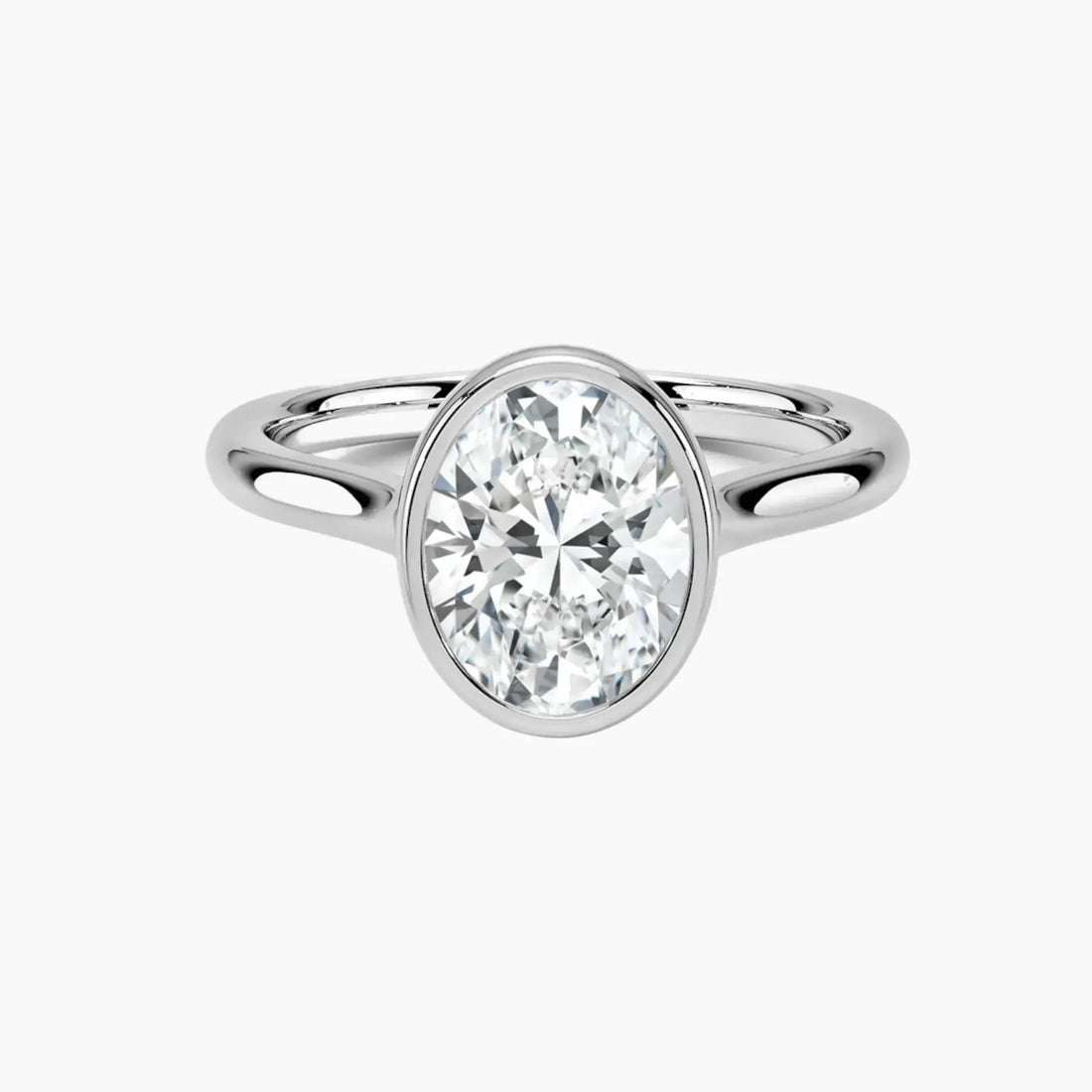 Jovienne Oval Solitaire Diamond Ring Setting in 14K Rose Gold