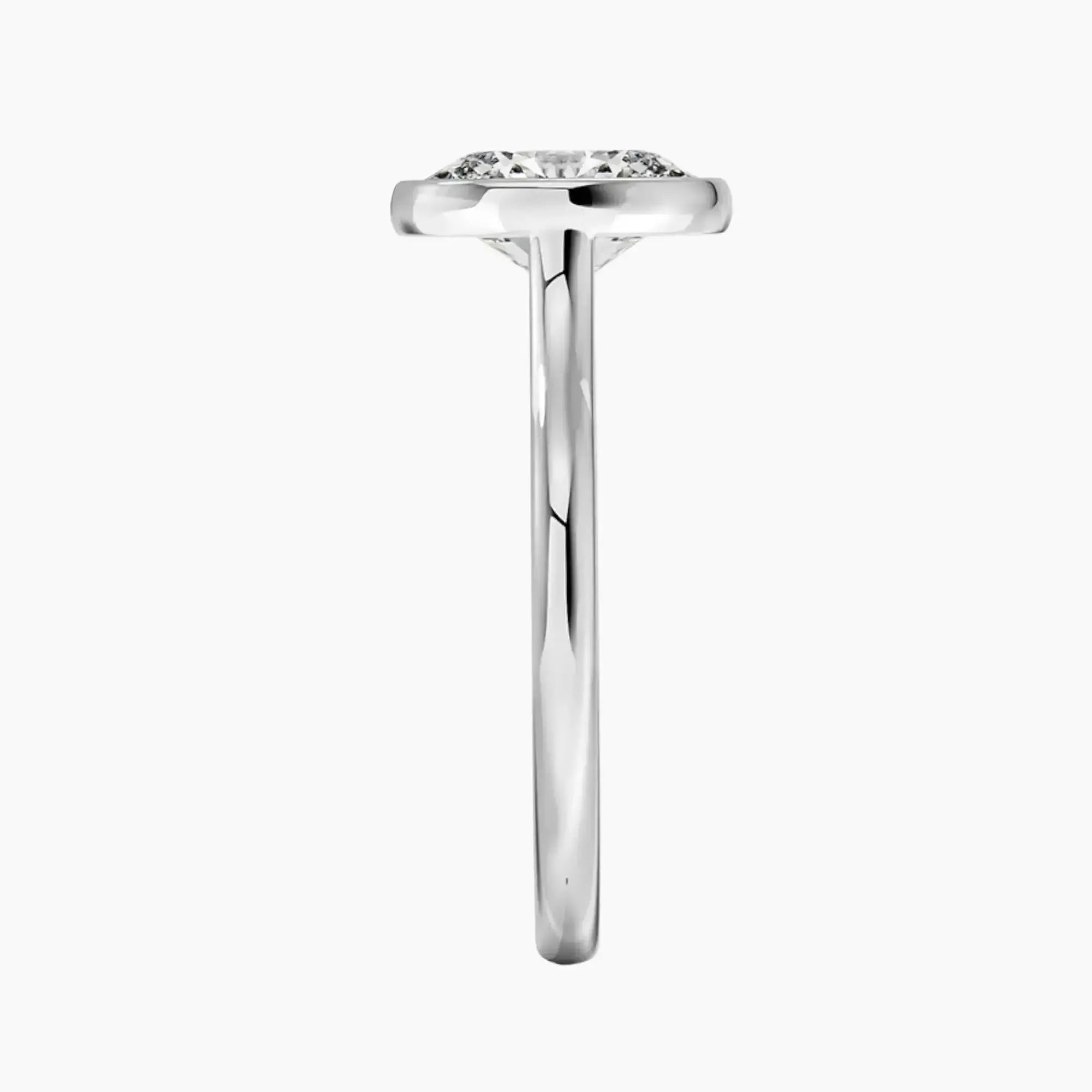 Jovienne Oval Solitaire Diamond Ring Setting in 14K White Gold