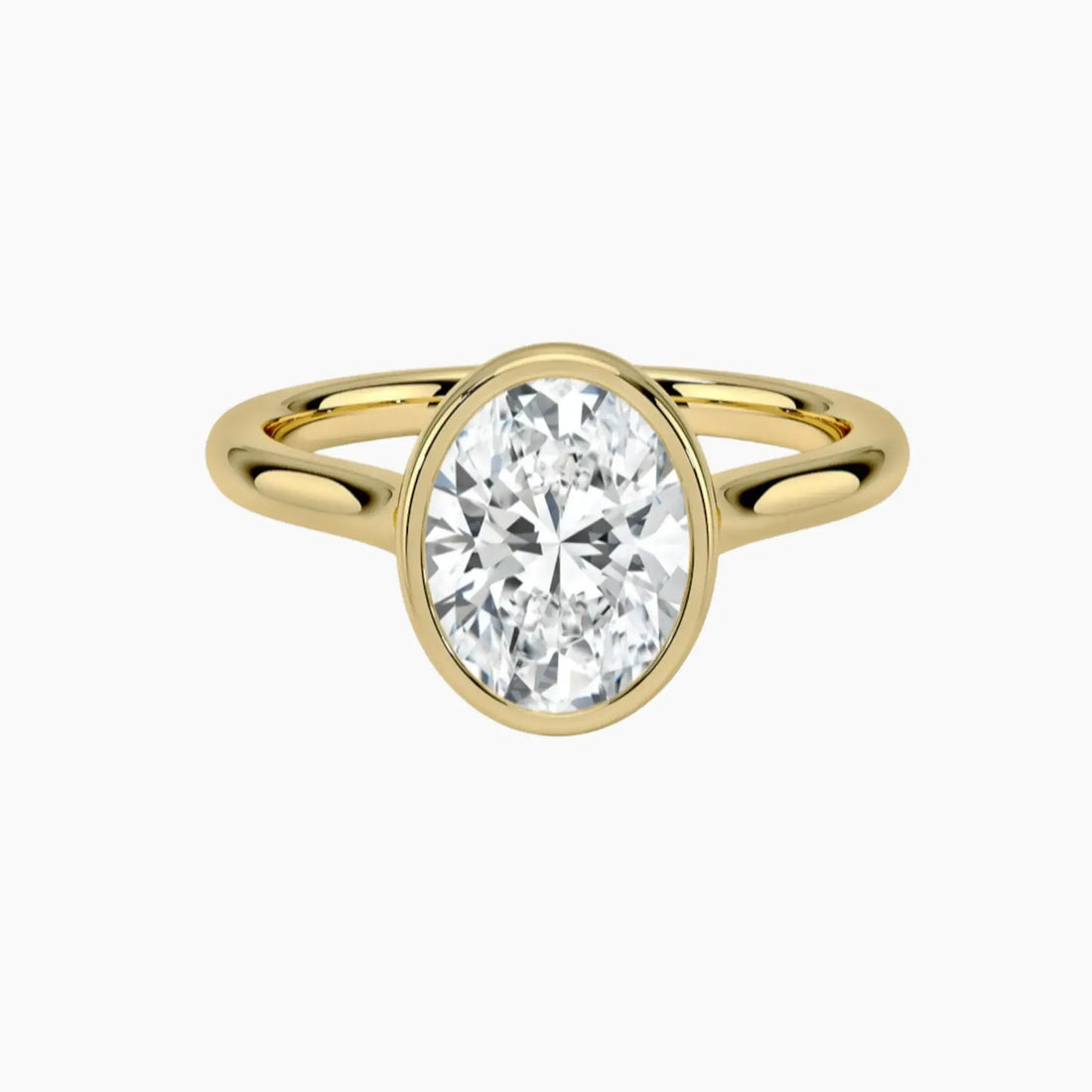 Jovienne Oval Solitaire Diamond Ring Setting in 18K White Gold