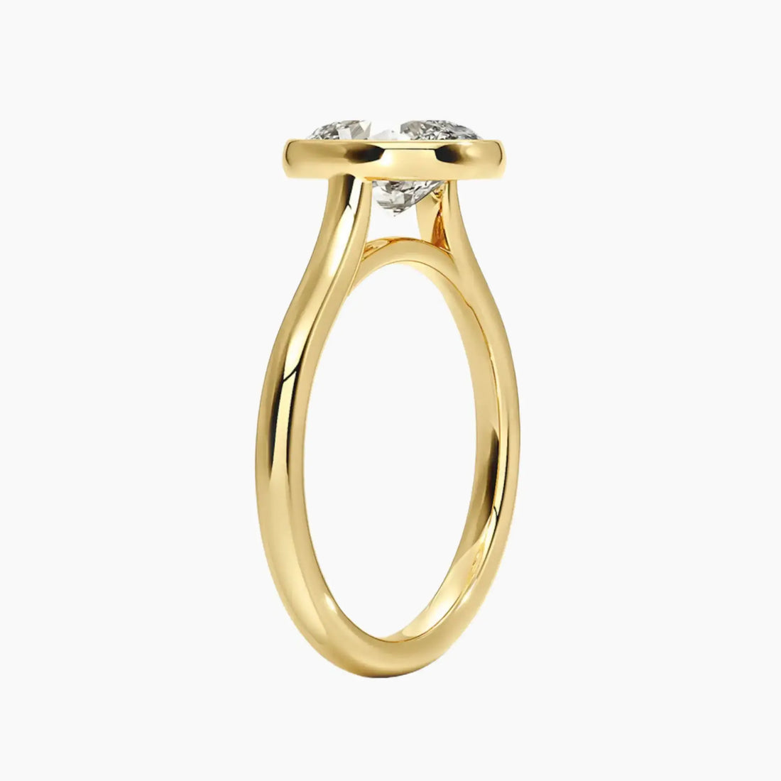 Jovienne Oval Solitaire Diamond Ring Setting in 14K White Gold