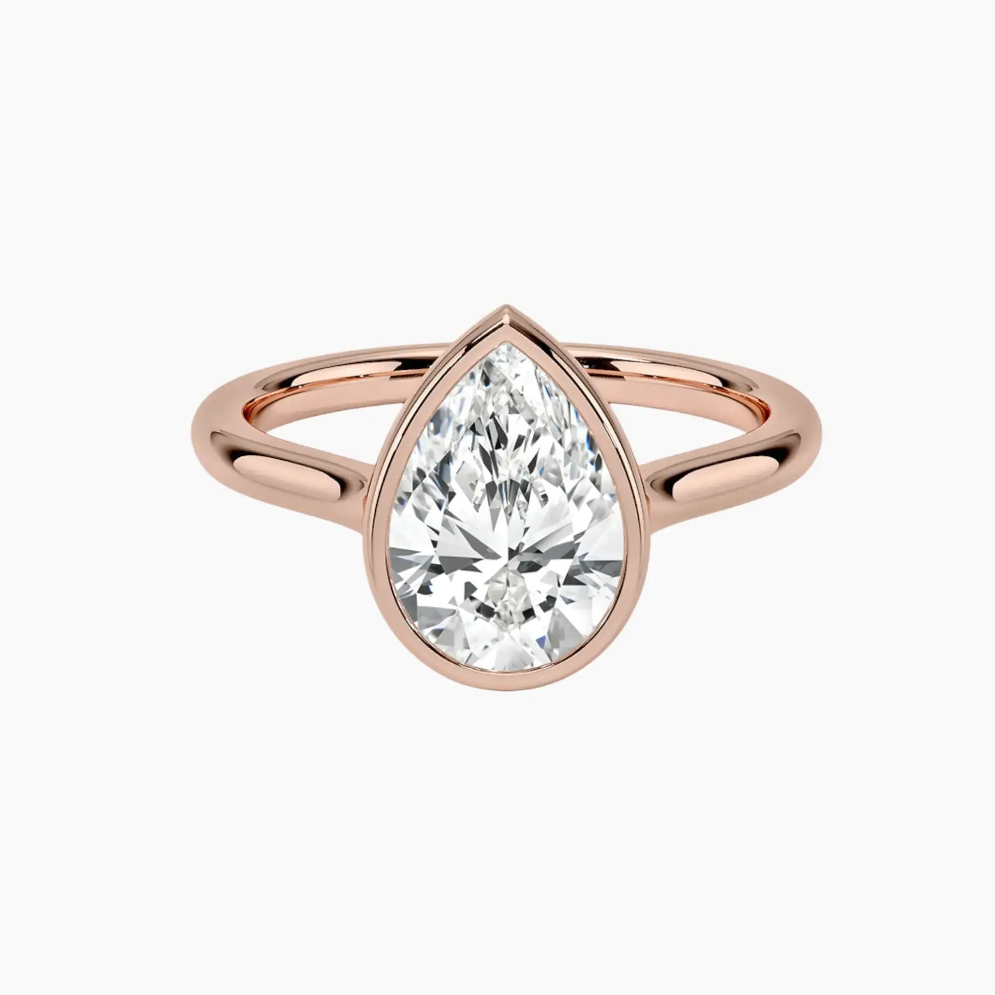 Jovienne Pear Solitaire 1.5 Carat Lab Grown Diamond Engagement Ring in 18K Rose Gold