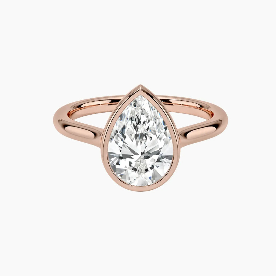 Jovienne Pear Solitaire Diamond Ring Setting in 18K White Gold