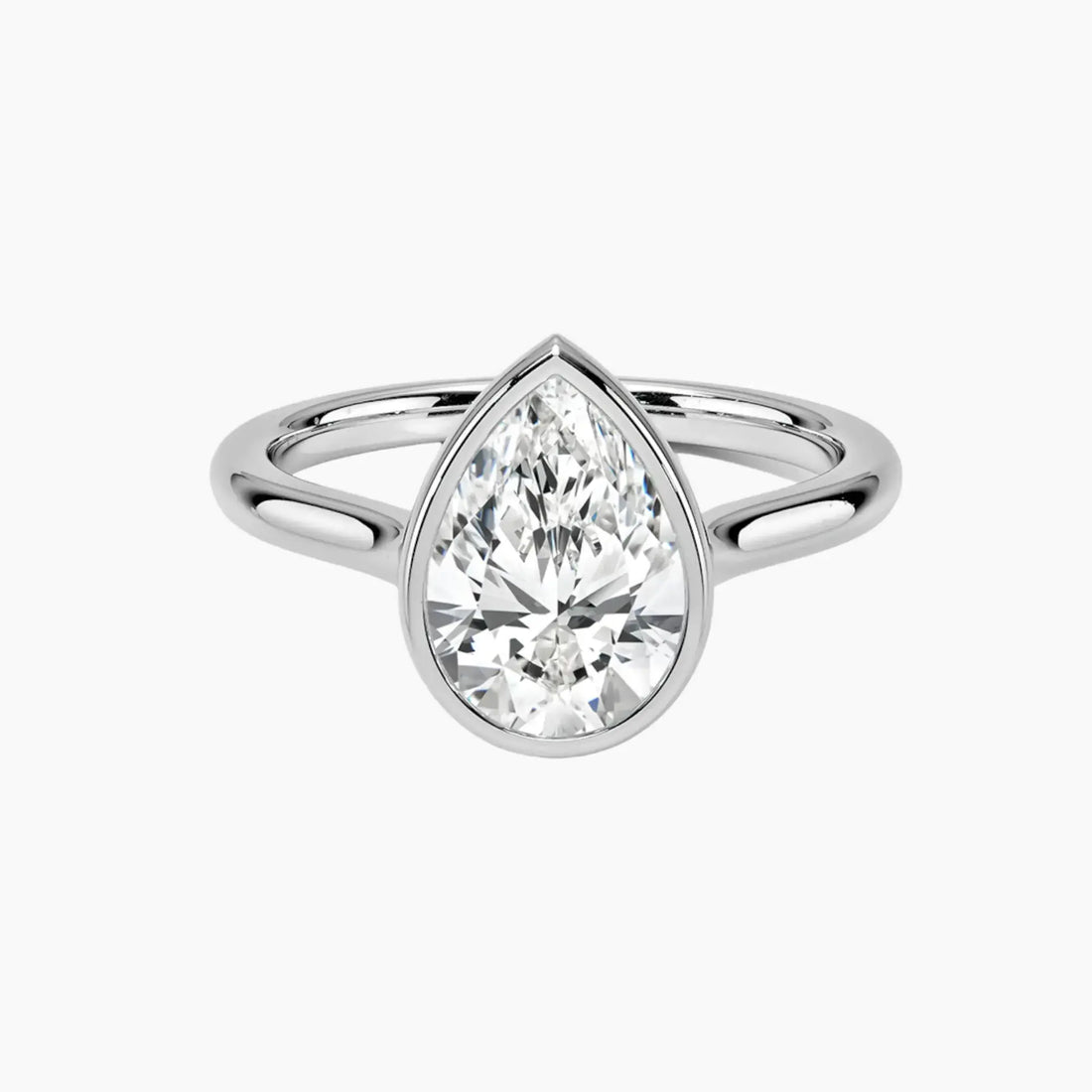 Jovienne Pear Solitaire Diamond Ring Setting in 18K Yellow Gold