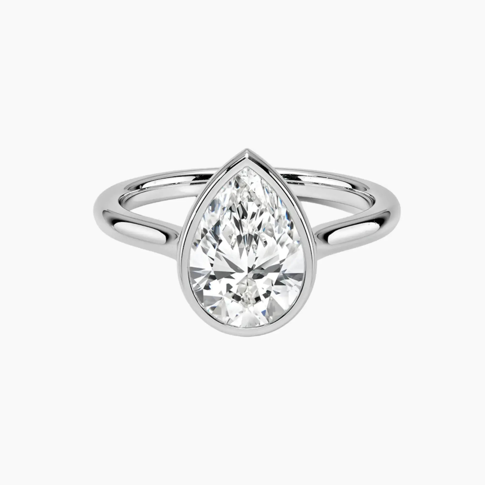 Jovienne Pear Solitaire 1.5 Carat Lab Grown Diamond Engagement Ring in 14K Rose Gold
