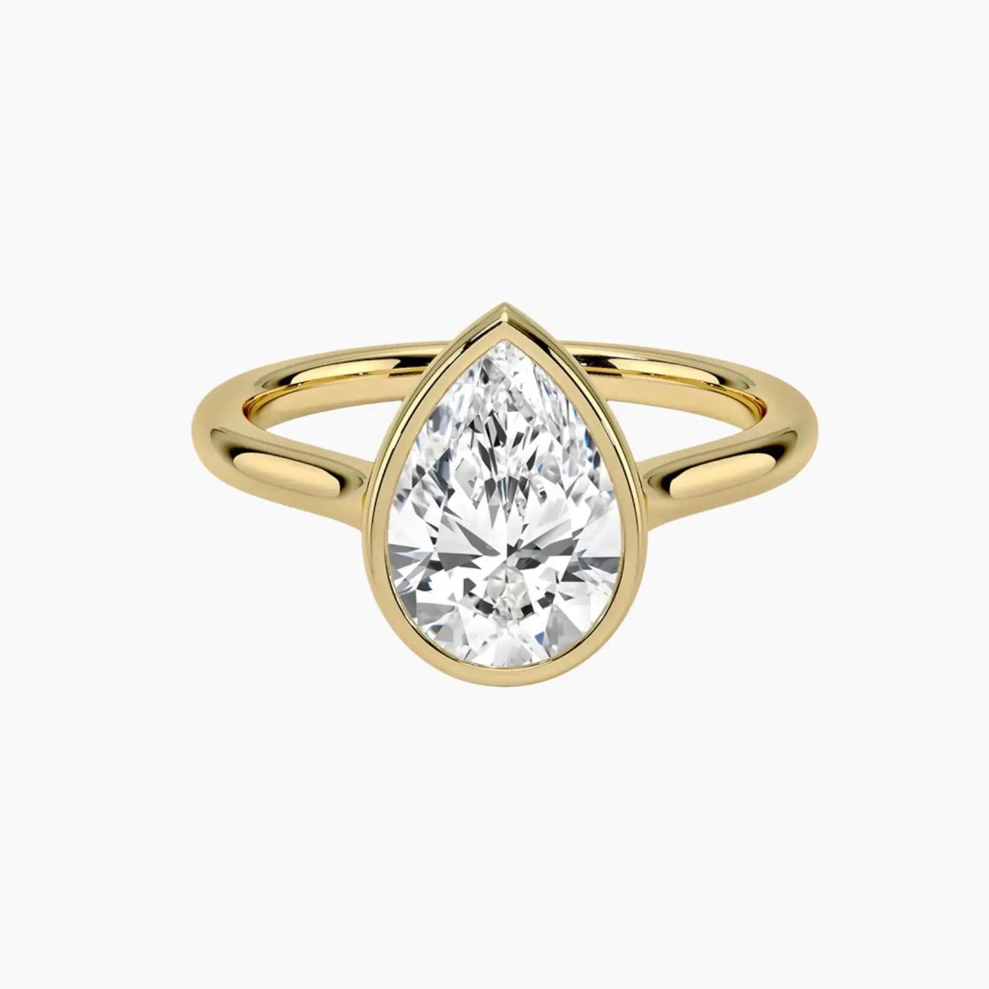 Jovienne Pear Solitaire 1.5 Carat Lab Grown Diamond Engagement Ring in 18K Rose Gold