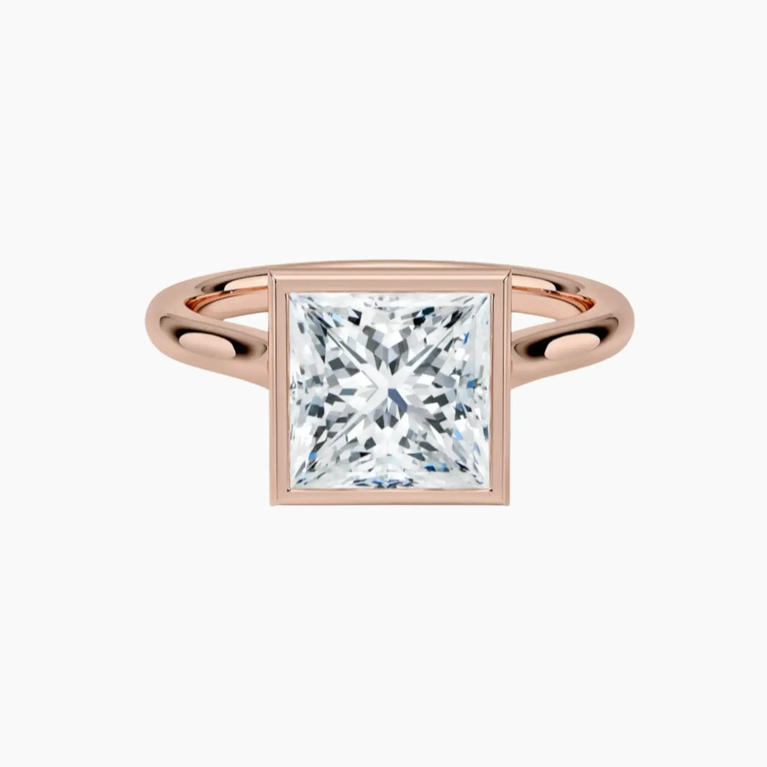 Jovienne Princess Solitaire 1.5 Carat Lab Grown Diamond Engagement Ring in 14K Yellow Gold