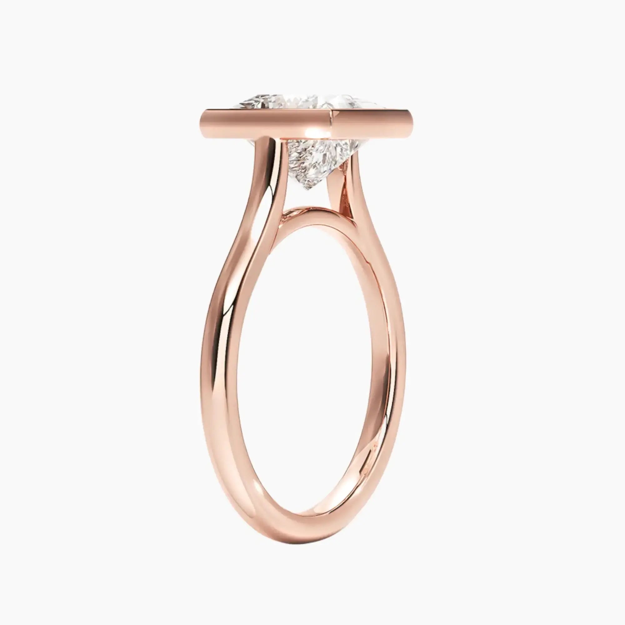 Jovienne Princess Solitaire Diamond Ring Setting in 18K White Gold