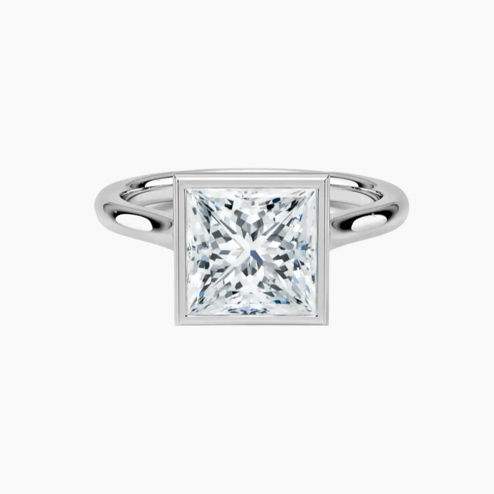 Jovienne Princess Solitaire 1.5 Carat Lab Grown Diamond Engagement Ring in 14K White Gold