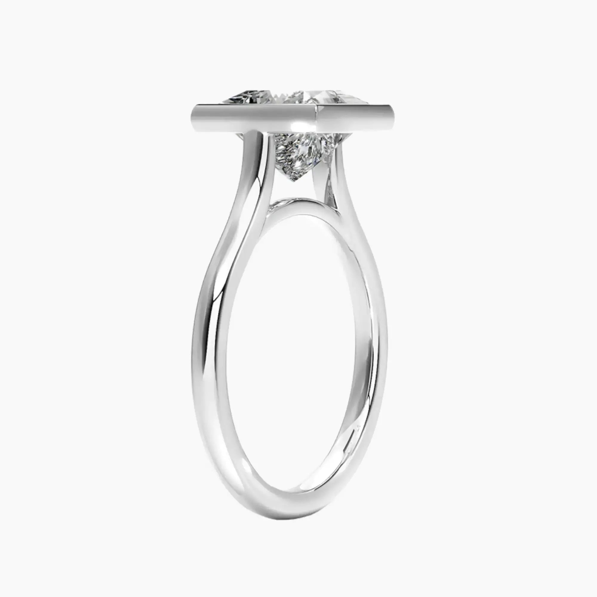 Jovienne Princess Solitaire 2 Carat Lab Grown Diamond Engagement Ring in 14K Rose Gold