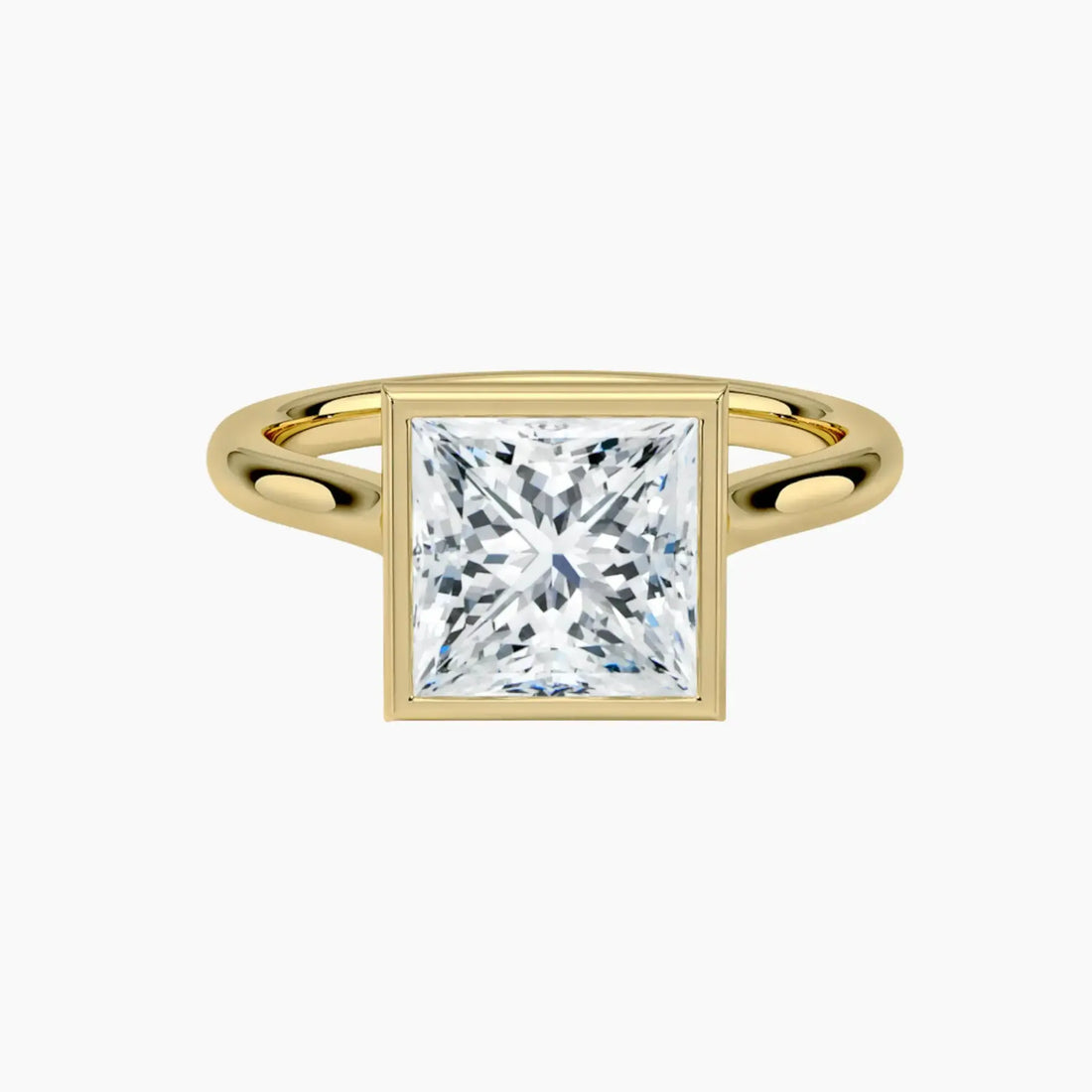 Jovienne Princess Solitaire Diamond Ring Setting in 18K White Gold