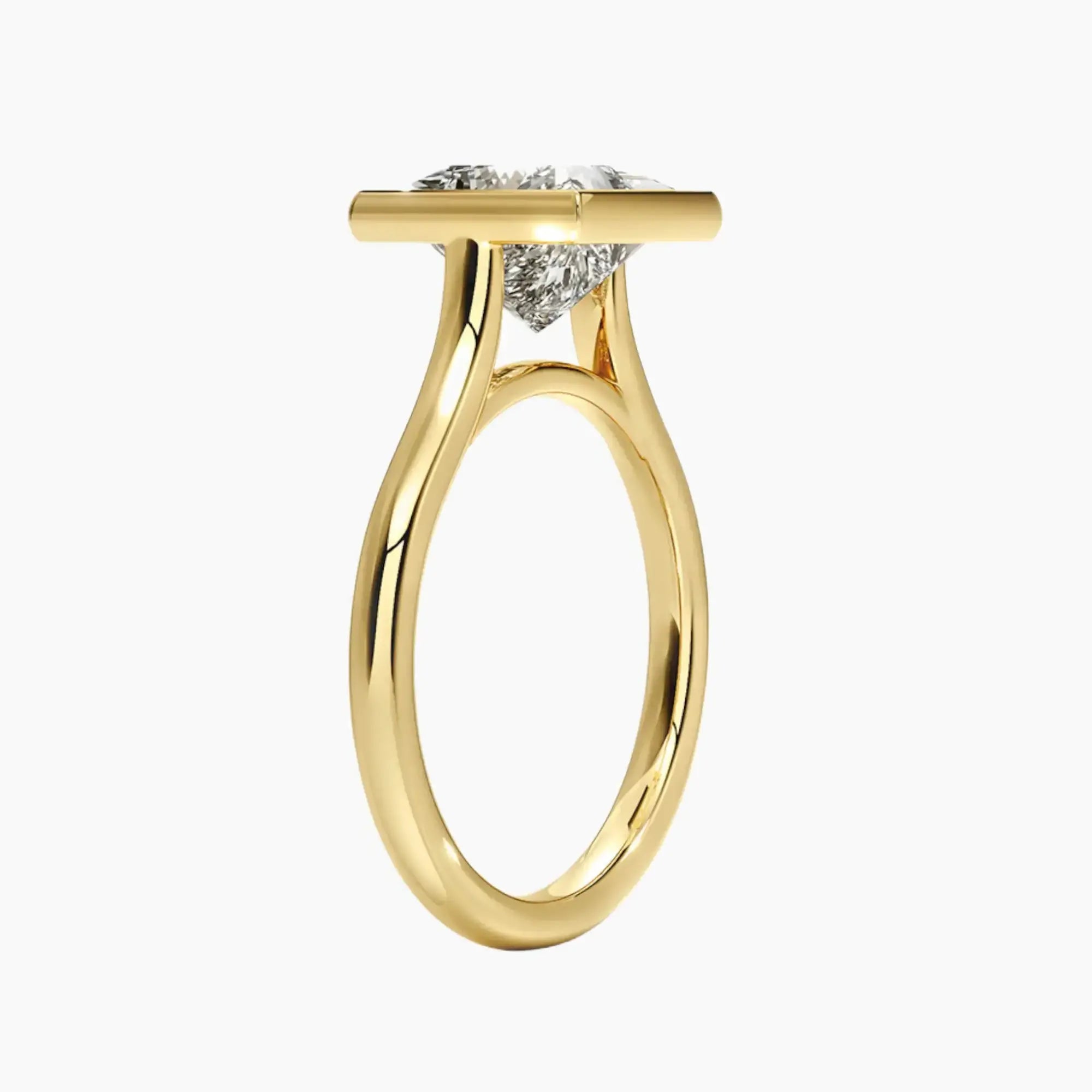 Jovienne Princess Solitaire 2.5 Carat Lab Grown Diamond Engagement Ring in 14K White Gold