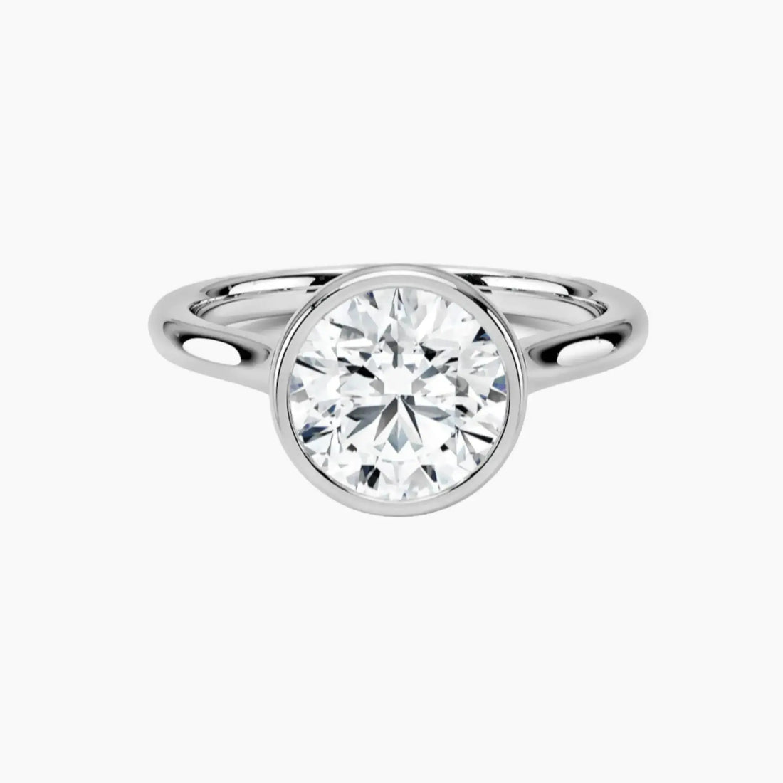 Jovienne Round Solitaire 2.5 Carat Lab Grown Diamond Engagement Ring in 18K Rose Gold