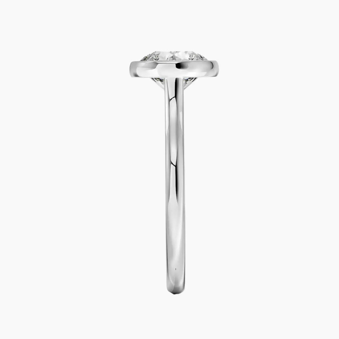 Jovienne Round Solitaire Diamond Ring Setting in 14K White Gold