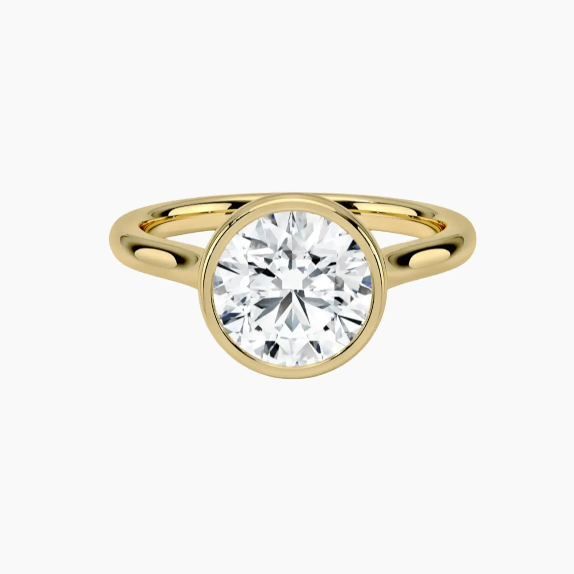 Jovienne Round Solitaire 3 Carat Lab Grown Diamond Engagement Ring in 18K Rose Gold
