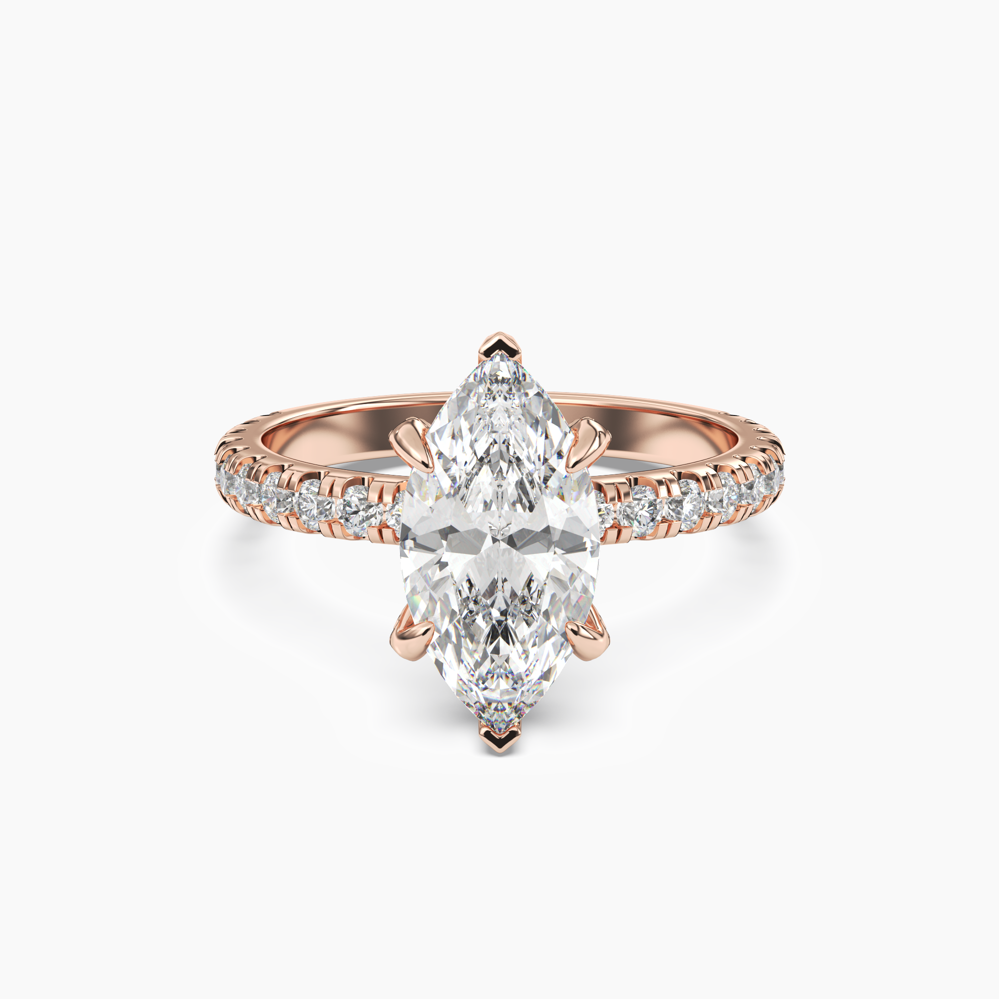 Breeze Marquise Hidden Halo 1.5 Carat Lab Grown Diamond Engagement Ring in 18K White Gold