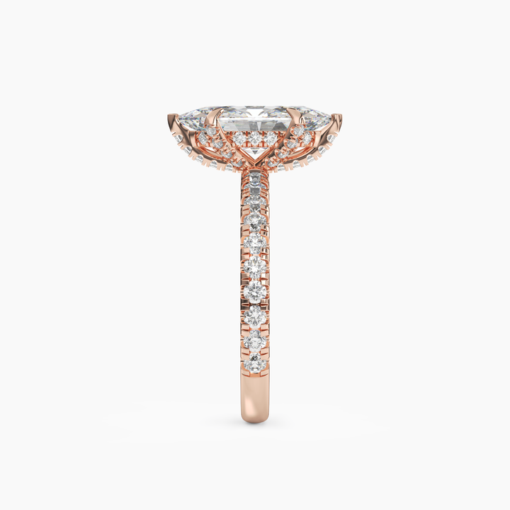 Breeze Marquise Hidden Halo 1.5 Carat Lab Grown Diamond Engagement Ring in 14K White Gold