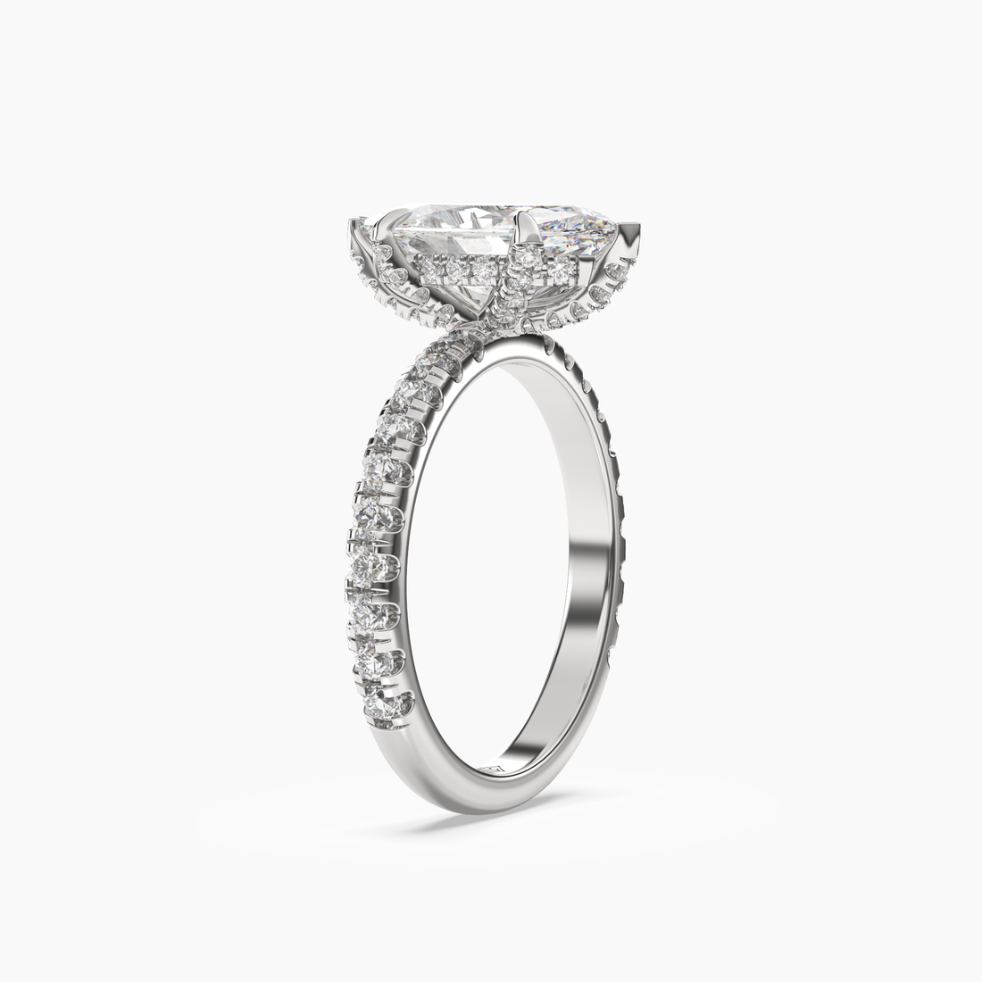 Breeze Marquise Hidden Halo 2.5 Carat Lab Grown Diamond Engagement Ring in 14K White Gold