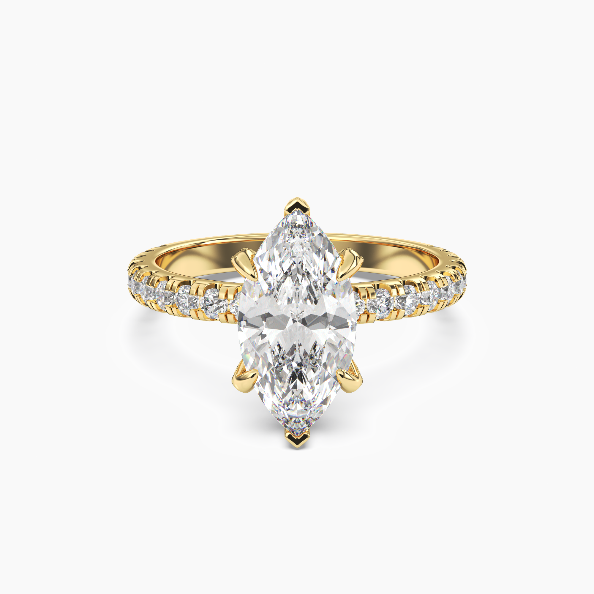 Breeze Marquise Hidden Halo 2.5 Carat Lab Grown Diamond Engagement Ring in 14K White Gold