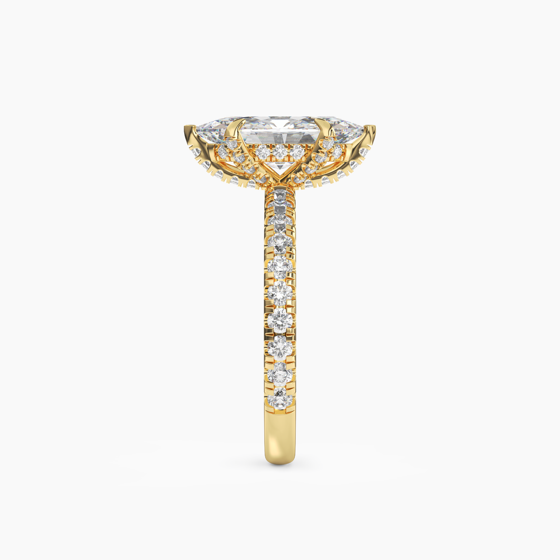 Breeze Marquise Hidden Halo 2.5 Carat Lab Grown Diamond Engagement Ring in 14K White Gold