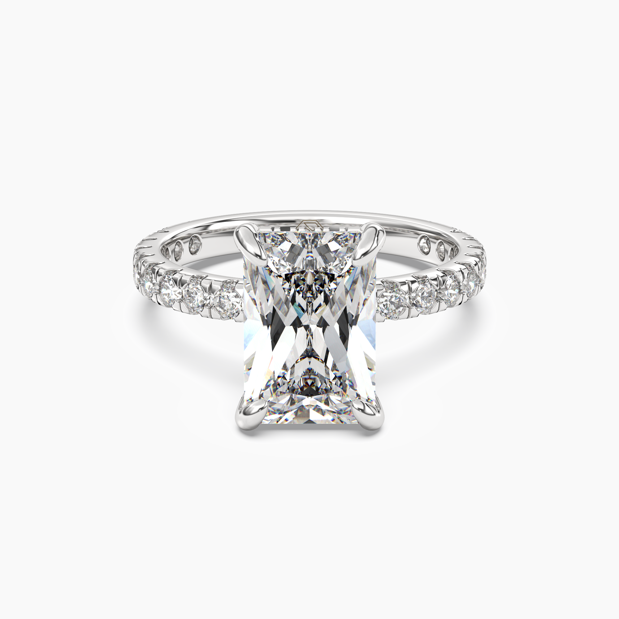 Breeze Radiant Hidden Halo 1.5 Carat Lab Grown Diamond Engagement Ring in 18K Rose Gold