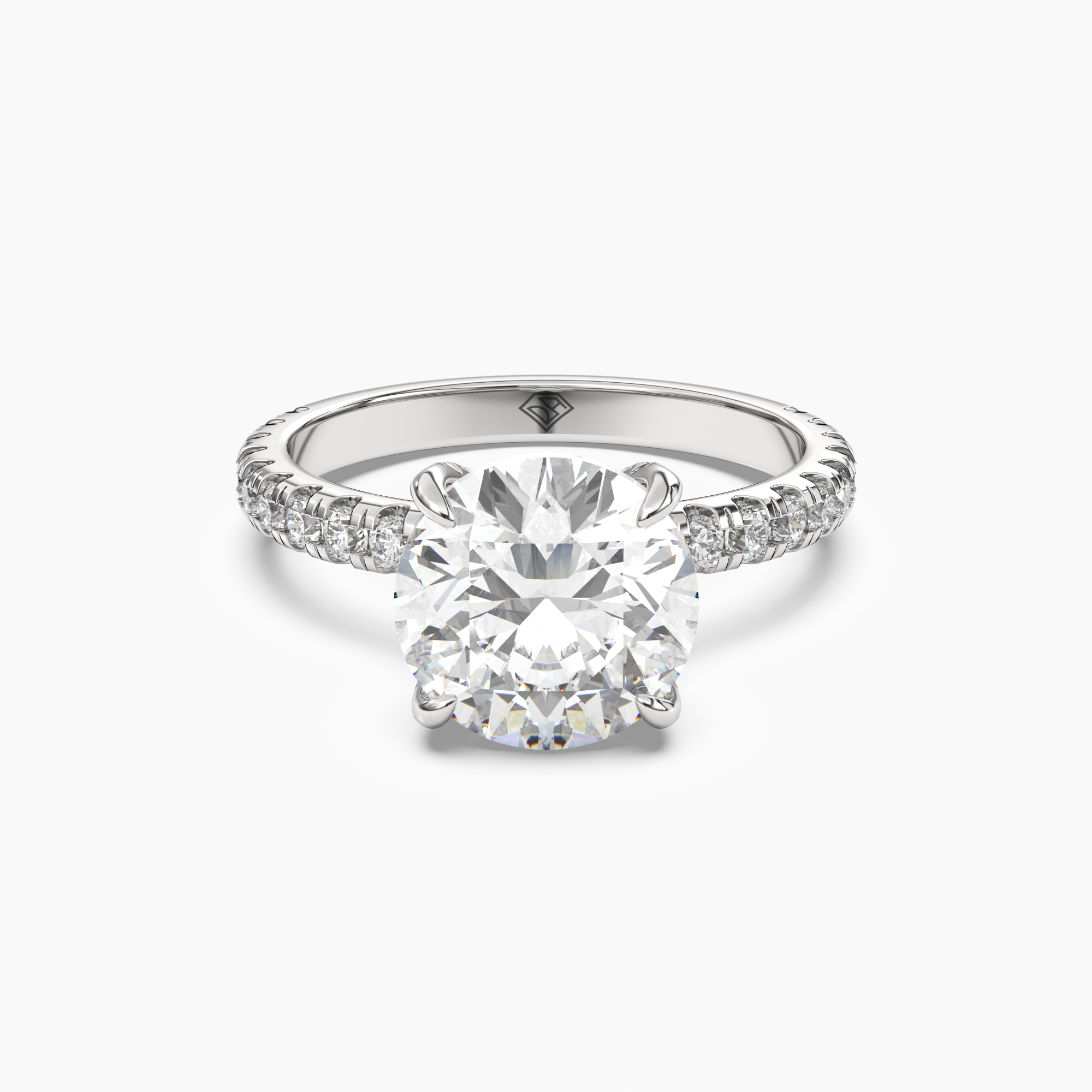 Breeze Round Hidden Halo 1 Carat Lab Grown Diamond Engagement Ring in 18K Rose Gold