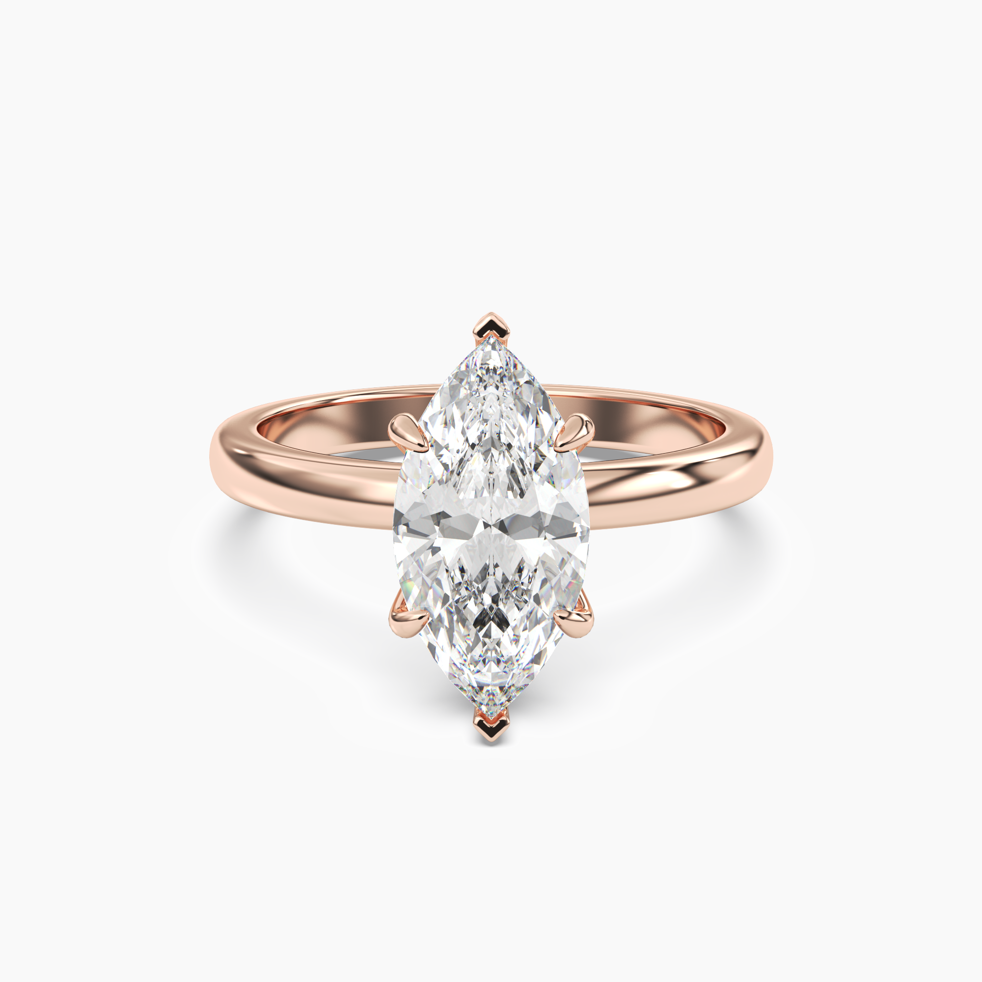Lyric Marquise Hidden Halo 2 Carat Lab Grown Diamond Engagement Ring in 14K Yellow Gold