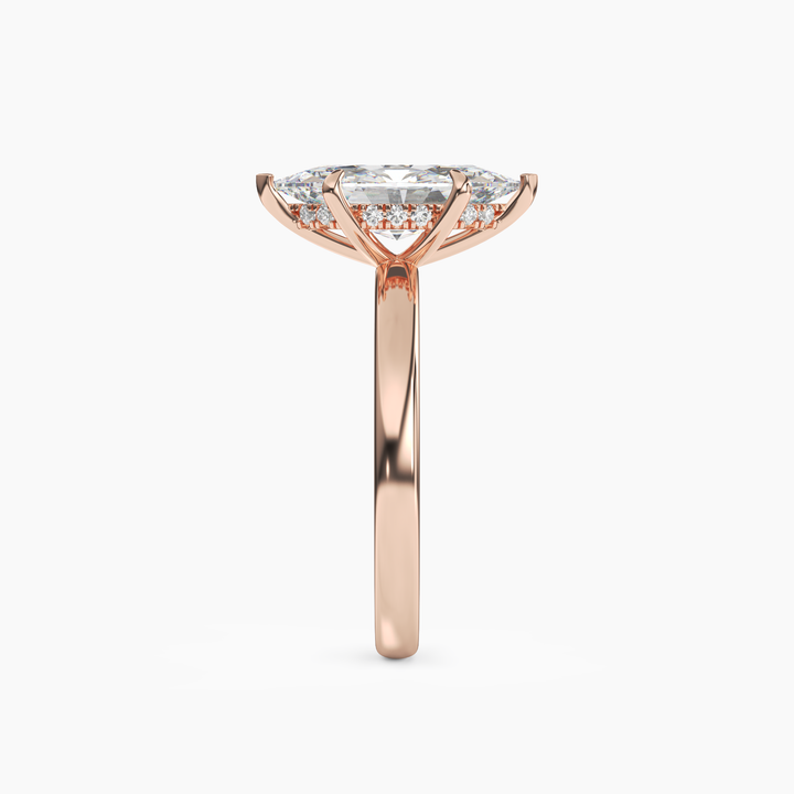 Lyric Marquise Hidden Halo 1.5 Carat Lab Grown Diamond Engagement Ring in 18K Yellow Gold