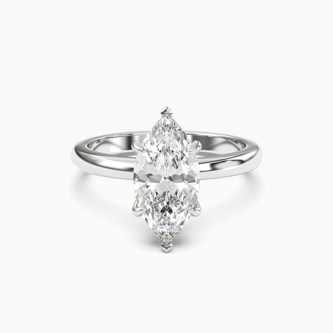 Lyric Marquise Hidden Halo 3 Carat Lab Grown Diamond Engagement Ring in 18K Yellow Gold