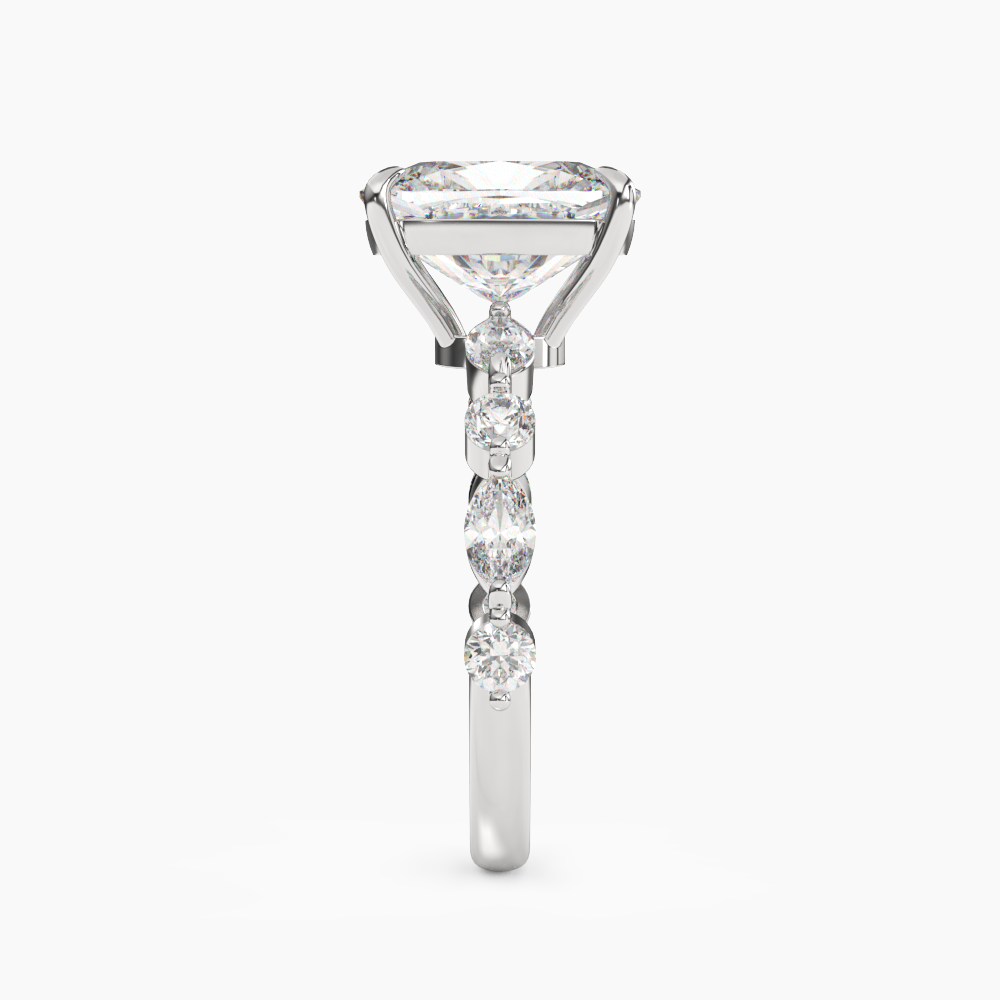 Sonnet Cushion Solitaire 1.5 Carat Lab Grown Diamond Engagement Ring in 18K Yellow Gold