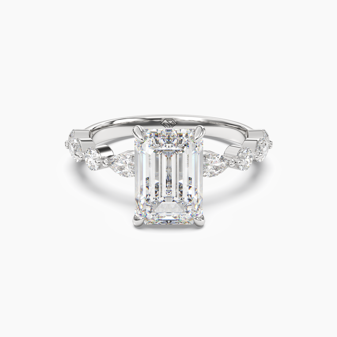 Sonnet Emerald Solitaire 1.5 Carat Lab Grown Diamond Engagement Ring in 14K Rose Gold