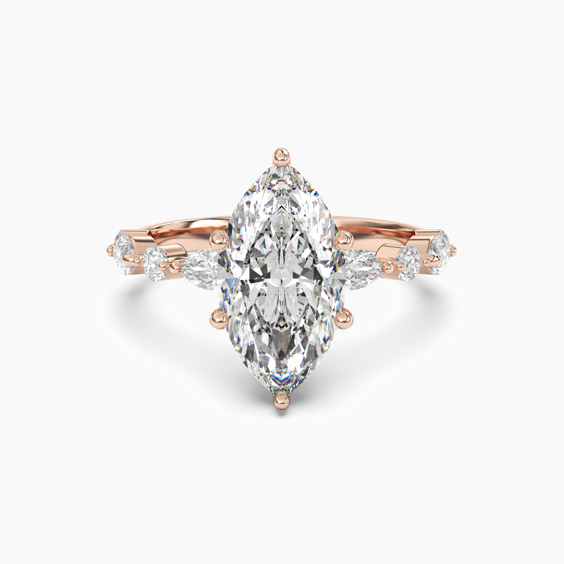 Sonnet Marquise Solitaire 1 Carat Lab Grown Diamond Engagement Ring in 18K White Gold