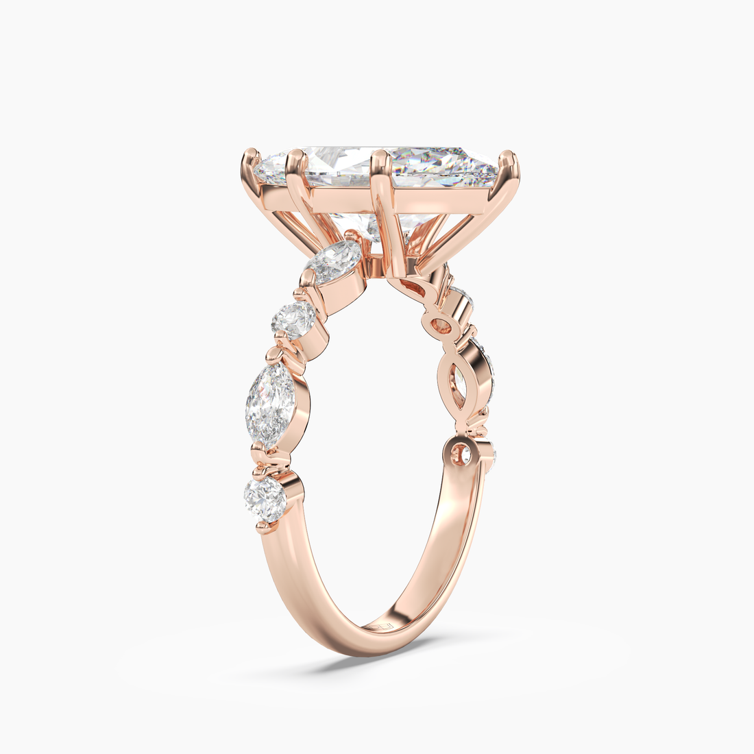 Sonnet Marquise Solitaire 2 Carat Lab Grown Diamond Engagement Ring in 18K White Gold