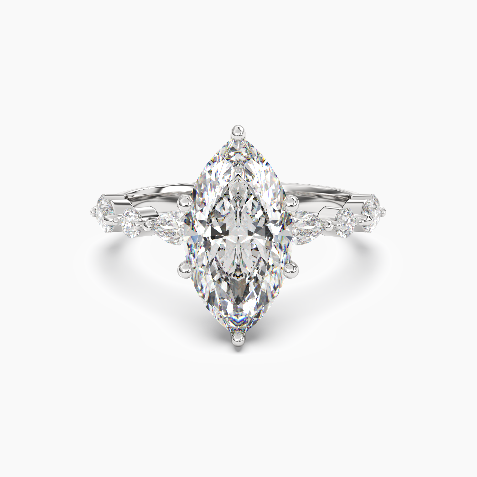 Sonnet Marquise Solitaire 3 Carat Lab Grown Diamond Engagement Ring in 14K Rose Gold