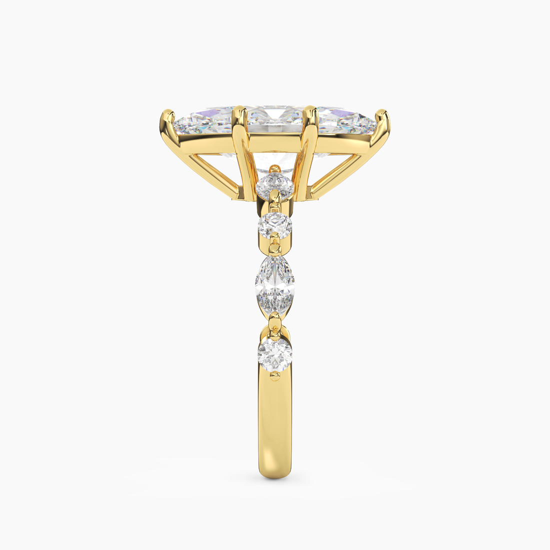 Sonnet Marquise Solitaire 2 Carat Lab Grown Diamond Engagement Ring in 18K White Gold