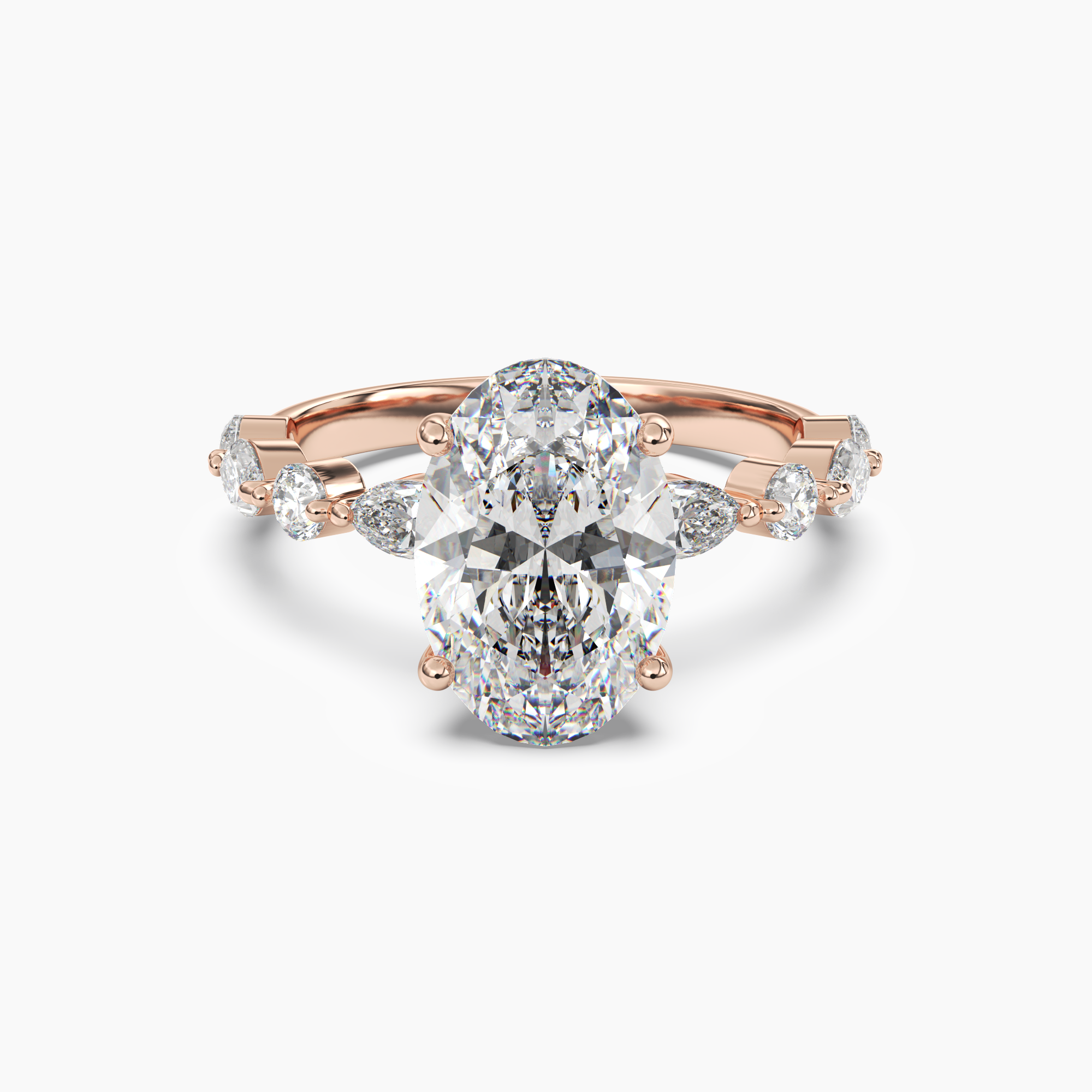 Sonnet Oval Solitaire 1 Carat Lab Grown Diamond Engagement Ring in 18K Yellow Gold