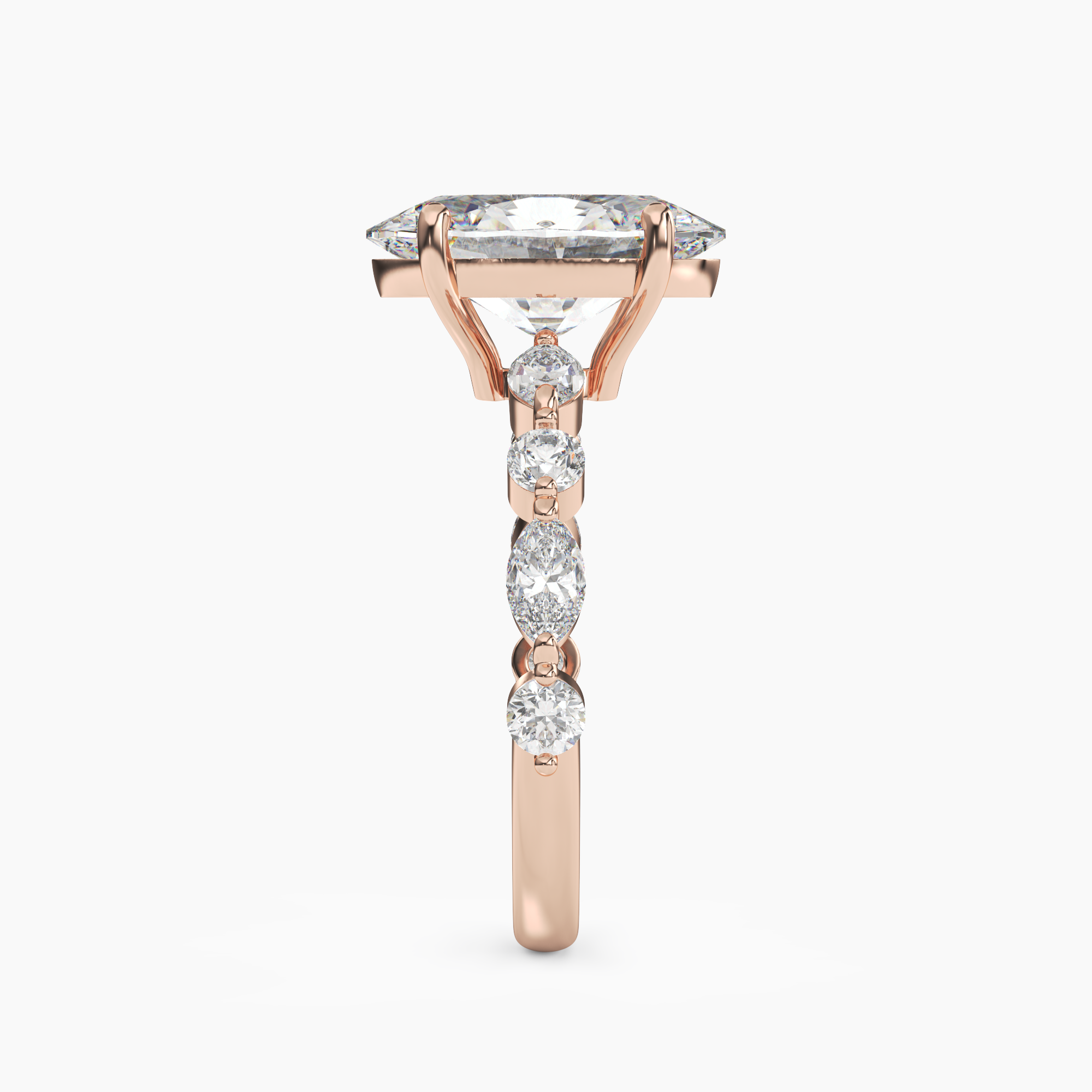 Sonnet Oval Solitaire 3 Carat Lab Grown Diamond Engagement Ring in 18K Yellow Gold