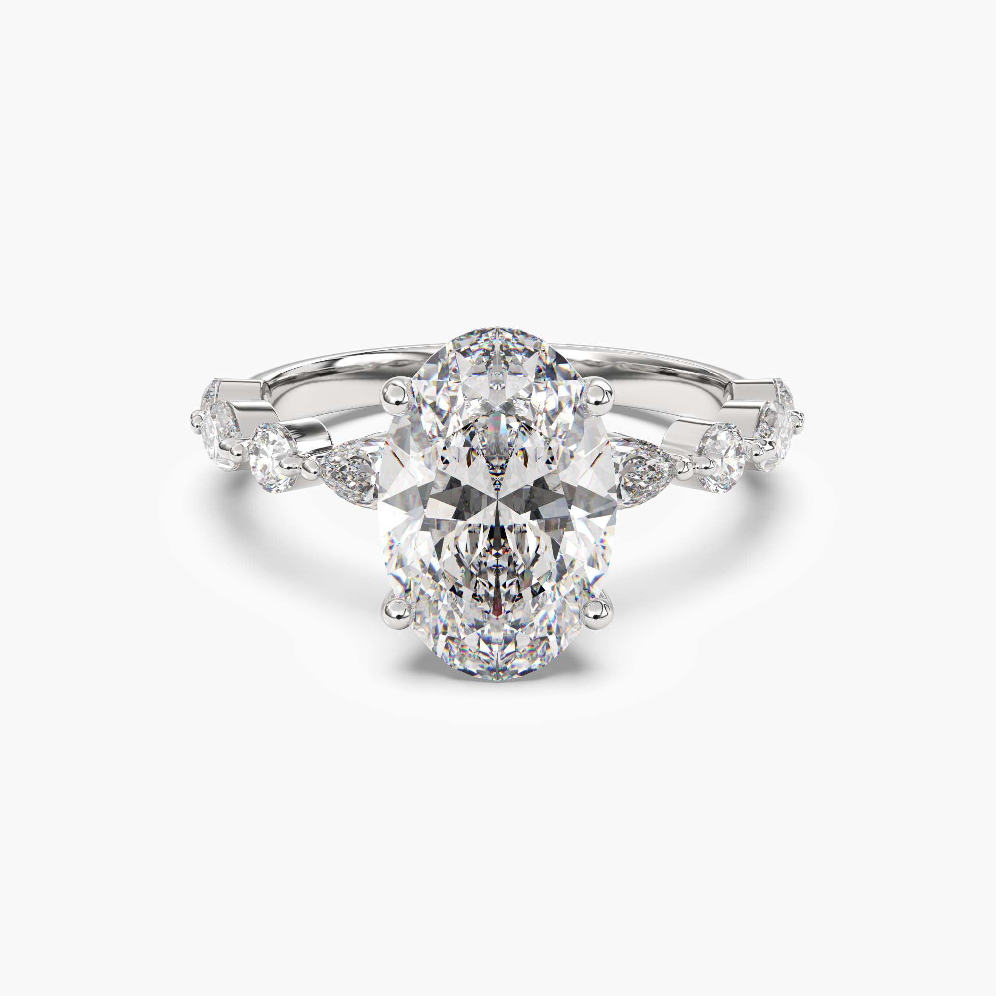 Sonnet Oval Solitaire Diamond Ring Setting in 14K Rose Gold