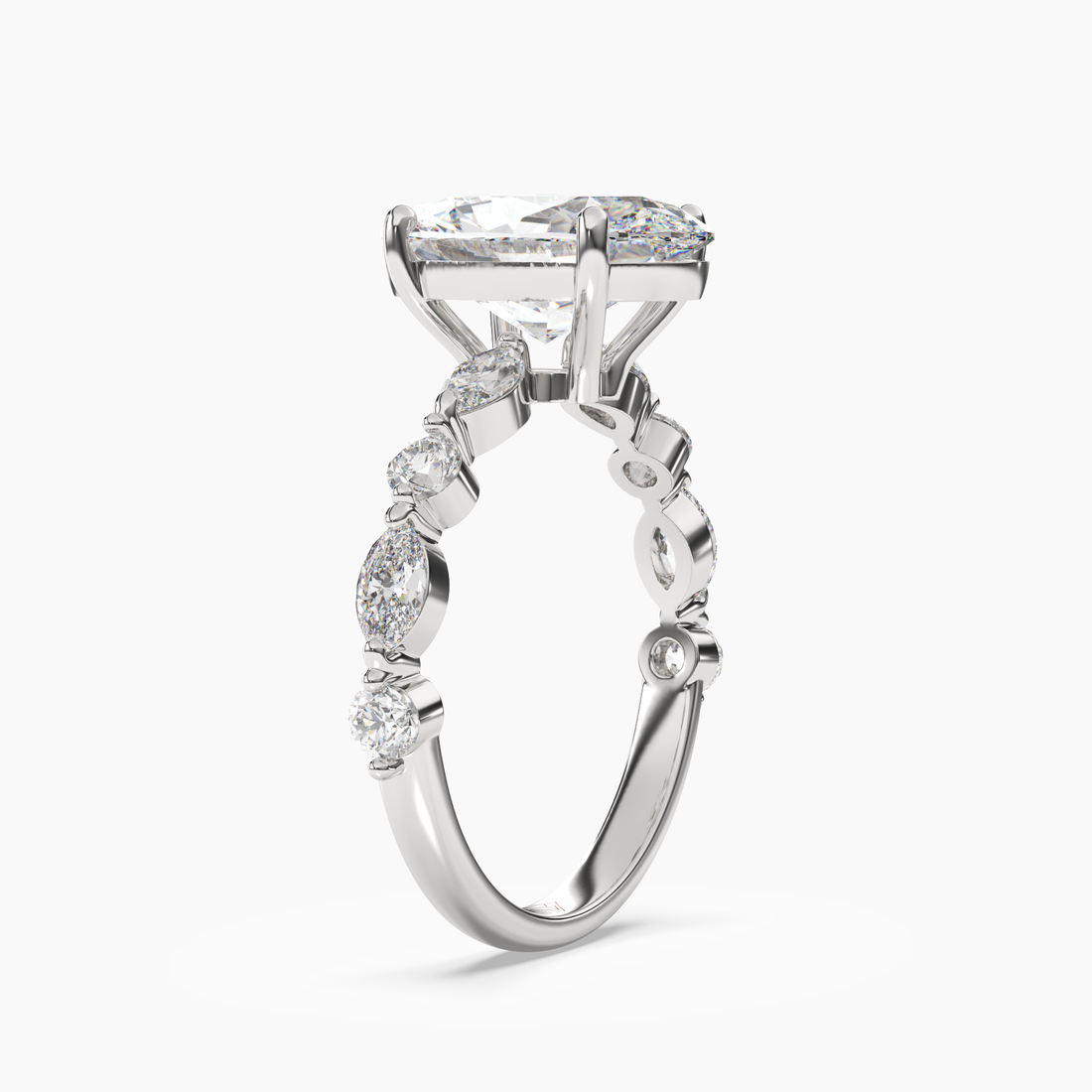 Sonnet Oval Solitaire Diamond Ring Setting in 14K Rose Gold