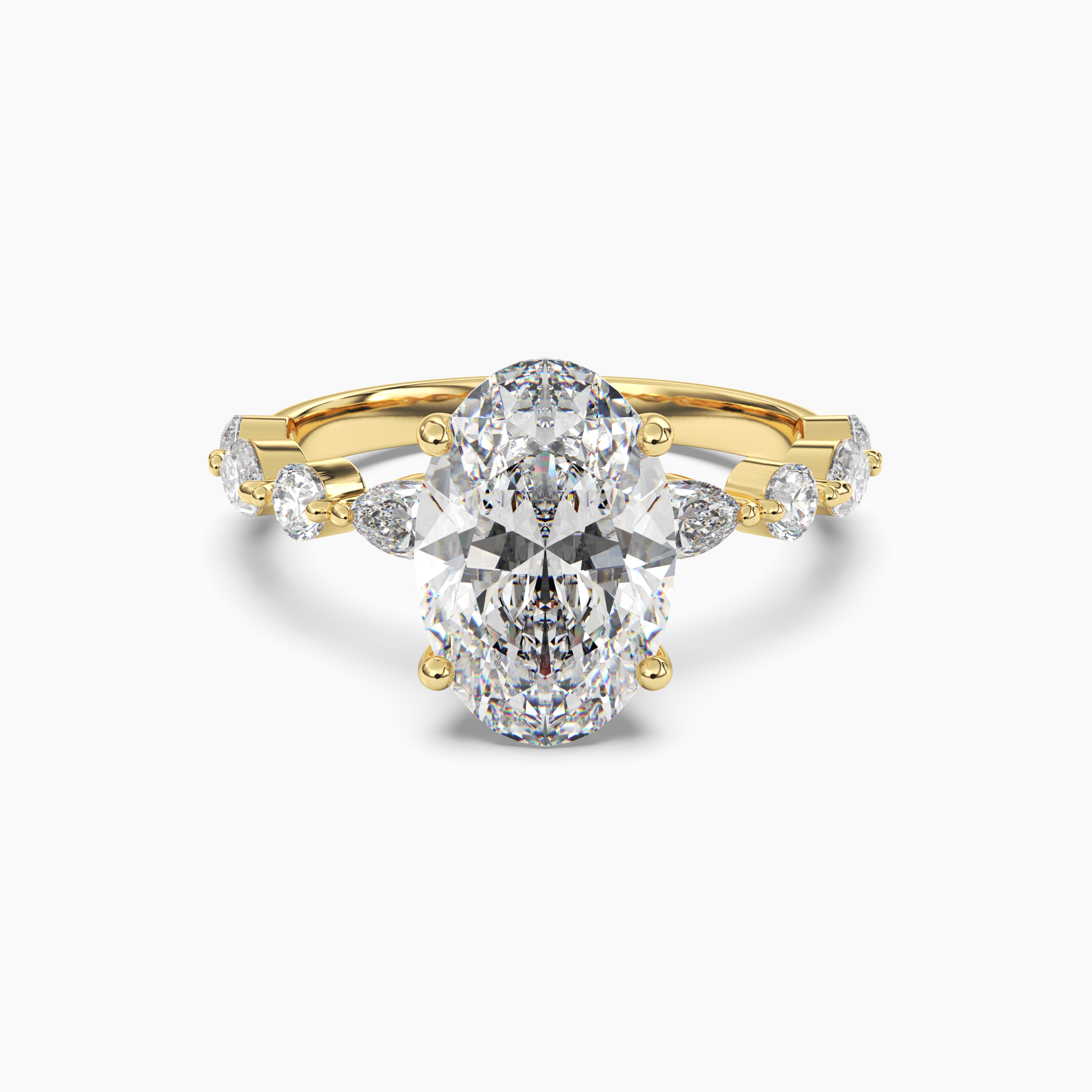 Sonnet Oval Solitaire Diamond Ring Setting in 14K Rose Gold