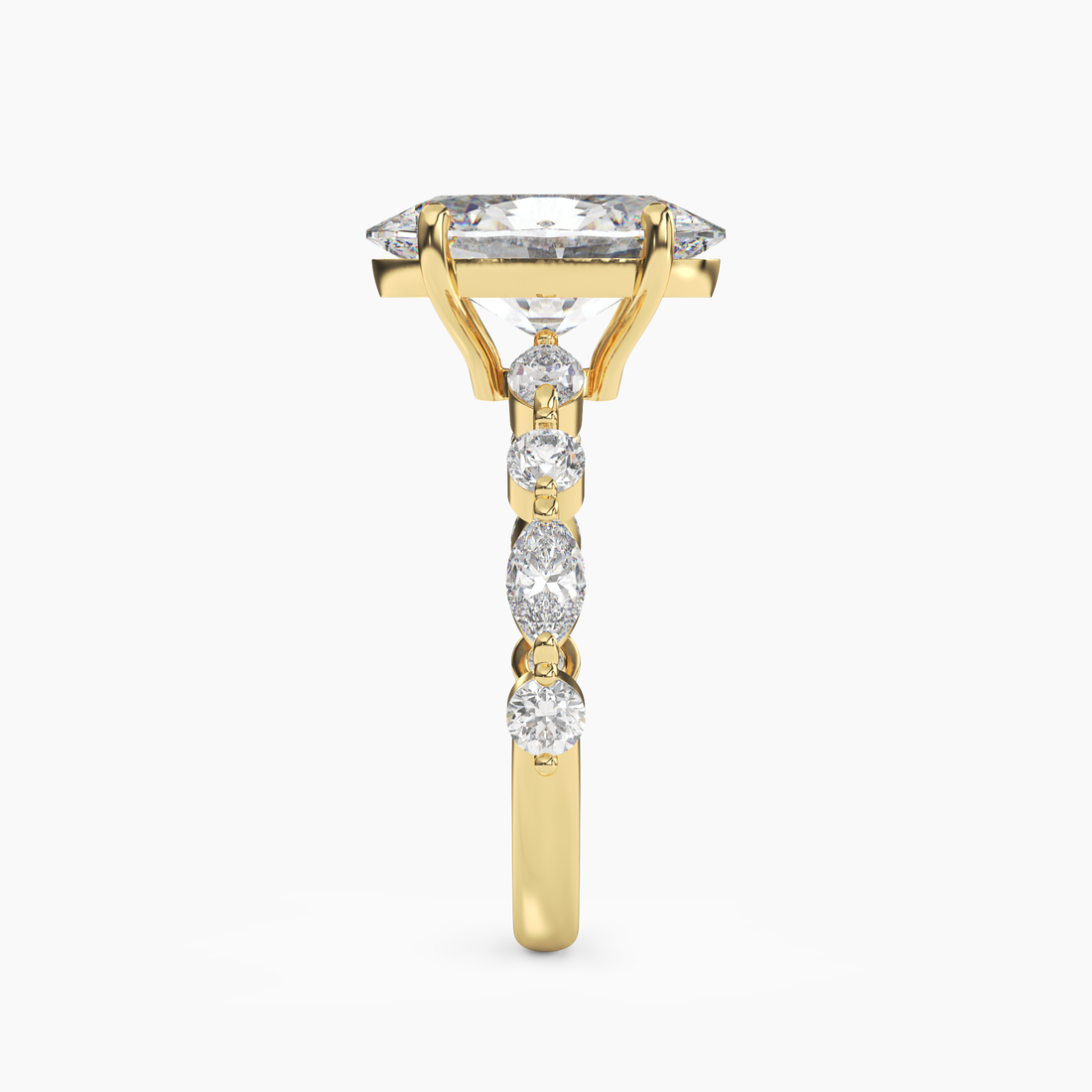 Sonnet Oval Solitaire 2 Carat Lab Grown Diamond Engagement Ring in 14K White Gold