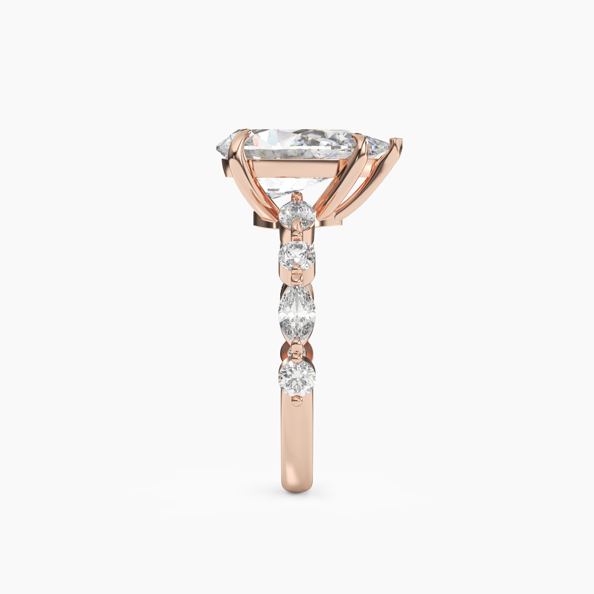 Sonnet Pear Solitaire 1 Carat Lab Grown Diamond Engagement Ring in 14K Yellow Gold