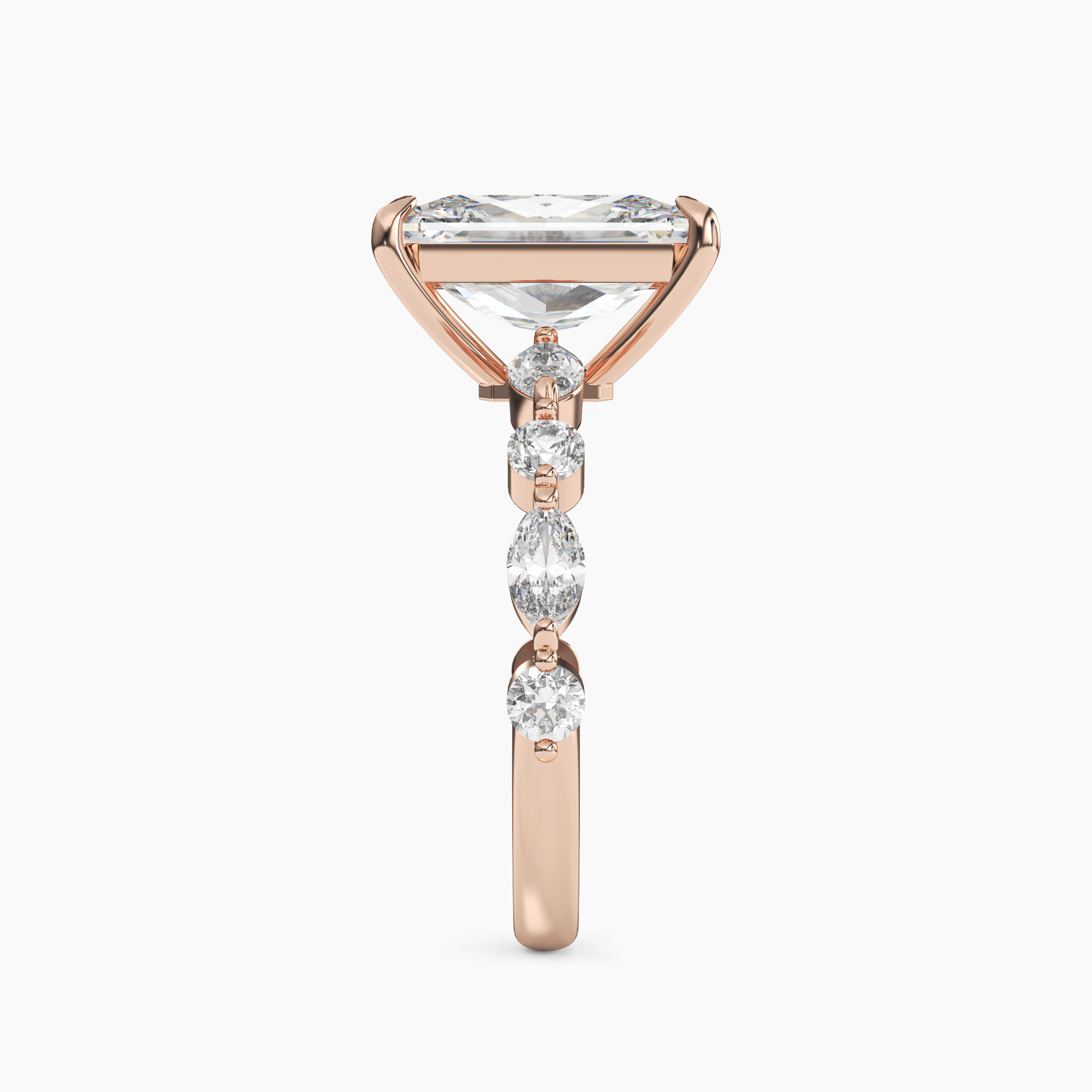 Sonnet Radiant Solitaire 2 Carat Lab Grown Diamond Engagement Ring in 18K Yellow Gold