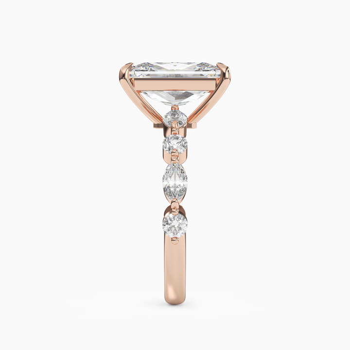 Sonnet Radiant Solitaire 1.5 Carat Lab Grown Diamond Engagement Ring in 18K Yellow Gold