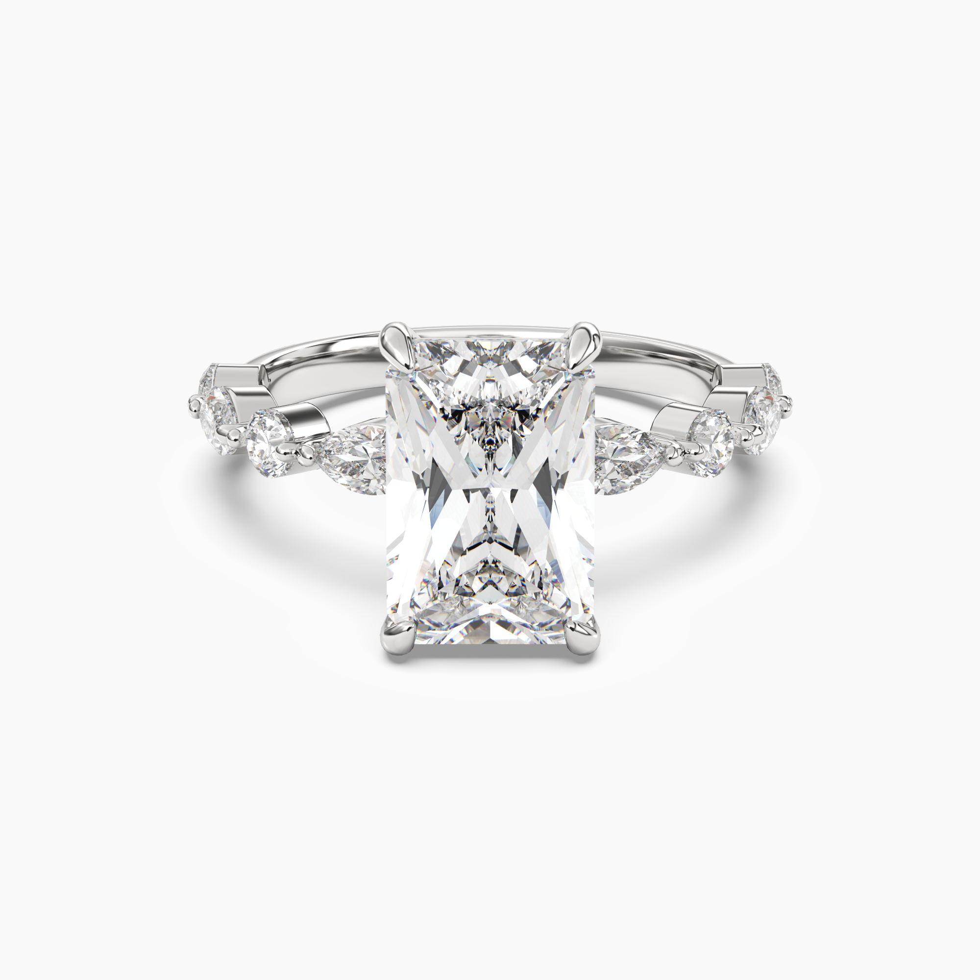 Sonnet Radiant Solitaire 2 Carat Lab Grown Diamond Engagement Ring in 18K Yellow Gold