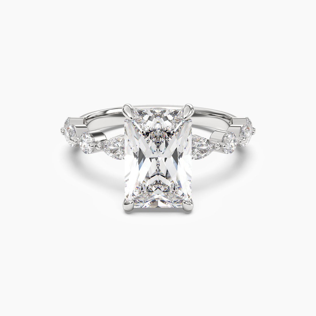 Sonnet Radiant Solitaire 2 Carat Lab Grown Diamond Engagement Ring in 18K Yellow Gold