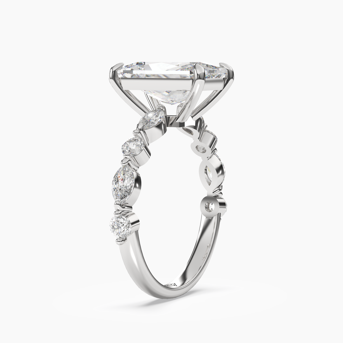 Sonnet Radiant Solitaire 1 Carat Lab Grown Diamond Engagement Ring in 18K Yellow Gold