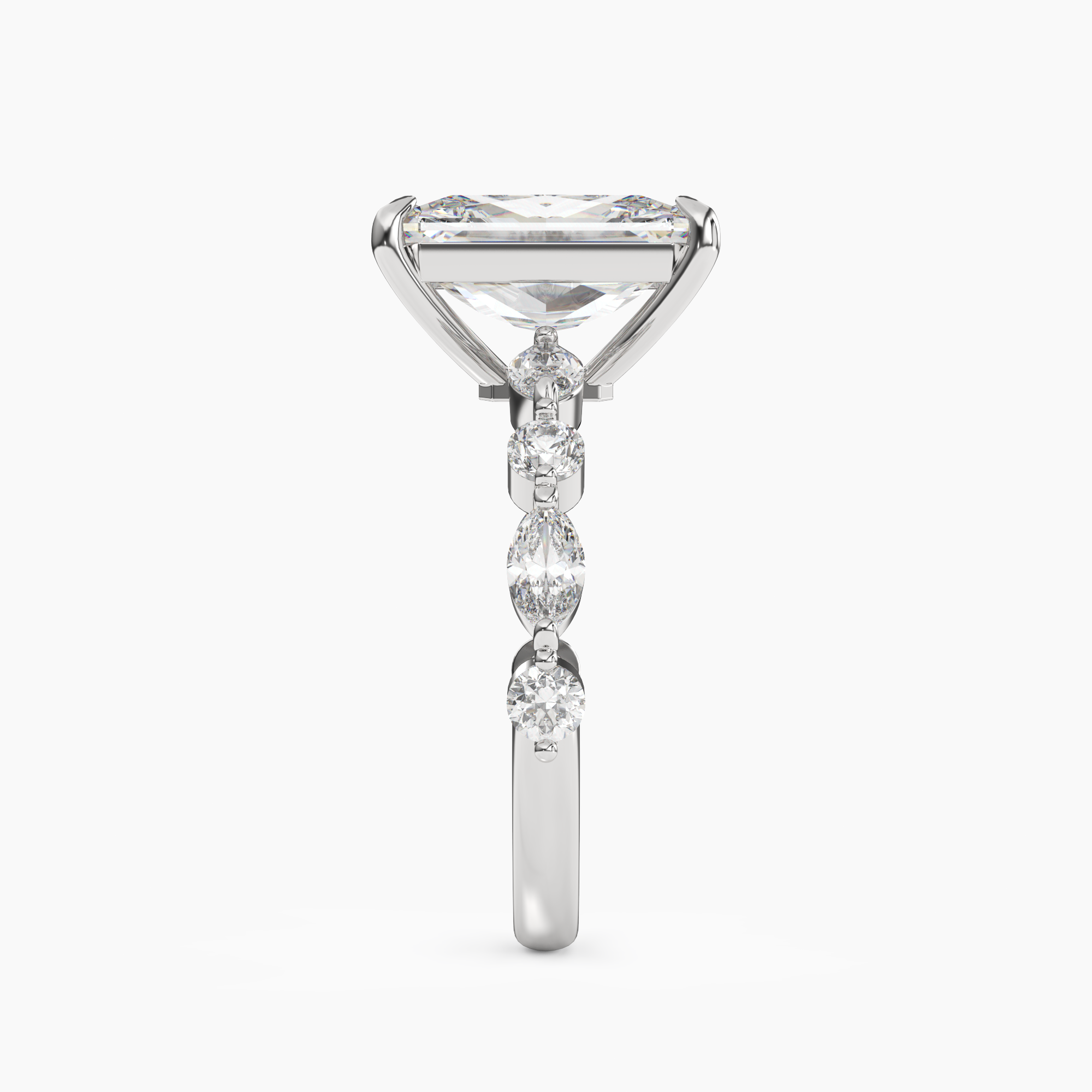 Sonnet Radiant Solitaire 1 Carat Lab Grown Diamond Engagement Ring in 18K Rose Gold
