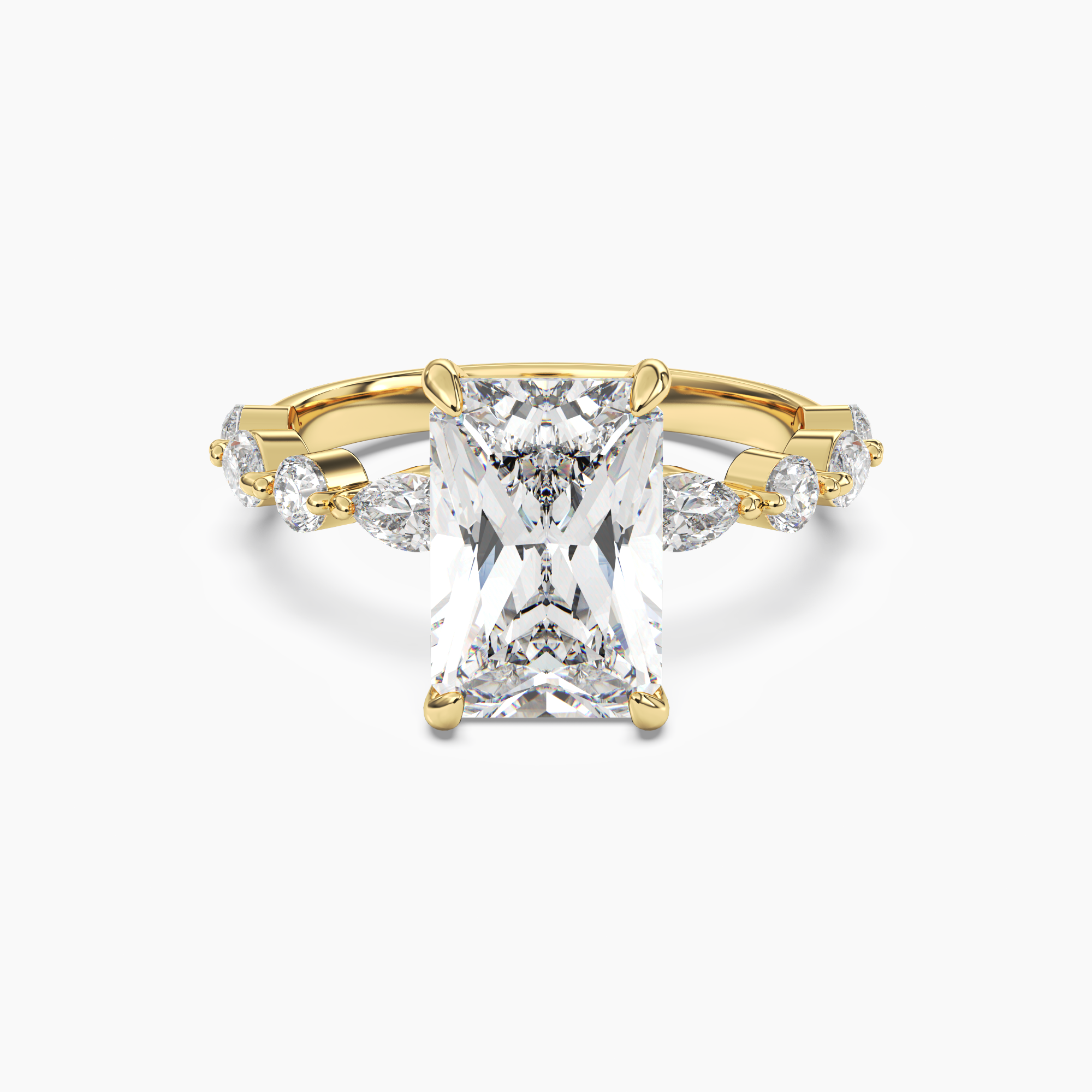Sonnet Radiant Solitaire 1 Carat Lab Grown Diamond Engagement Ring in 14K Rose Gold