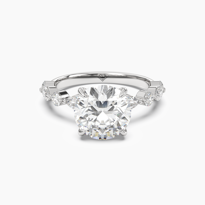 Sonnet Round Solitaire 1.5 Carat Lab Grown Diamond Engagement Ring in 14K White Gold