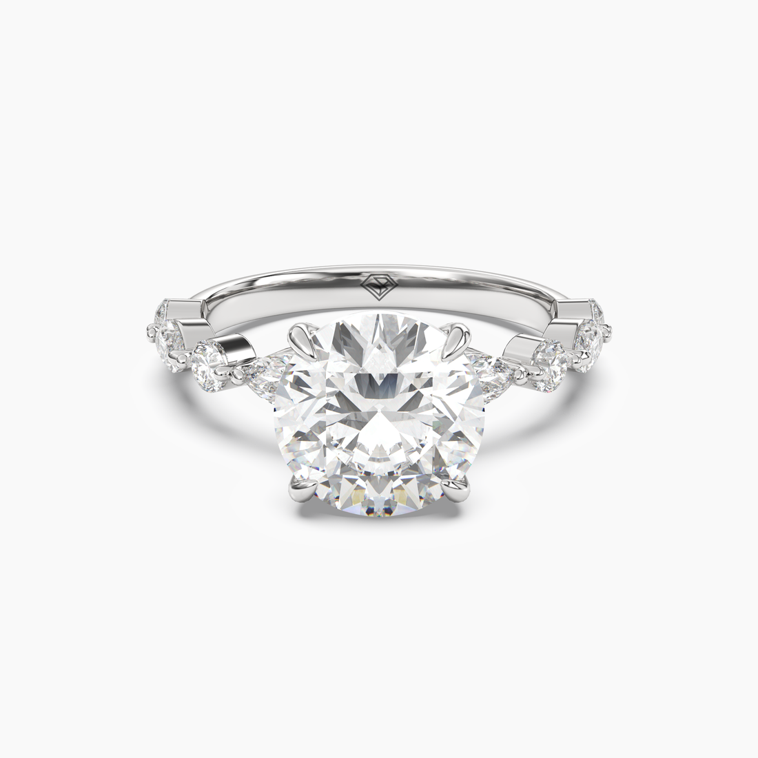 Sonnet Round Solitaire 3 Carat Lab Grown Diamond Engagement Ring in 14K Yellow Gold